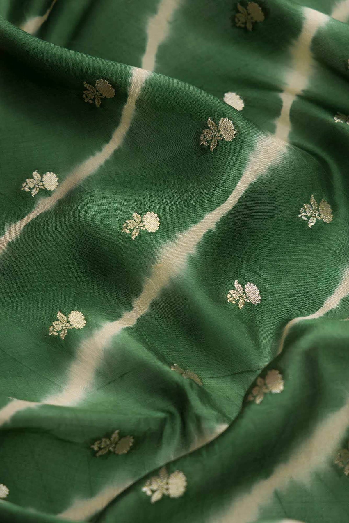 Green Dual Tone Tussar Silk Saree