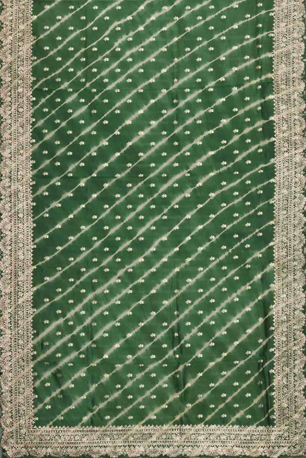 Green Dual Tone Tussar Silk Saree