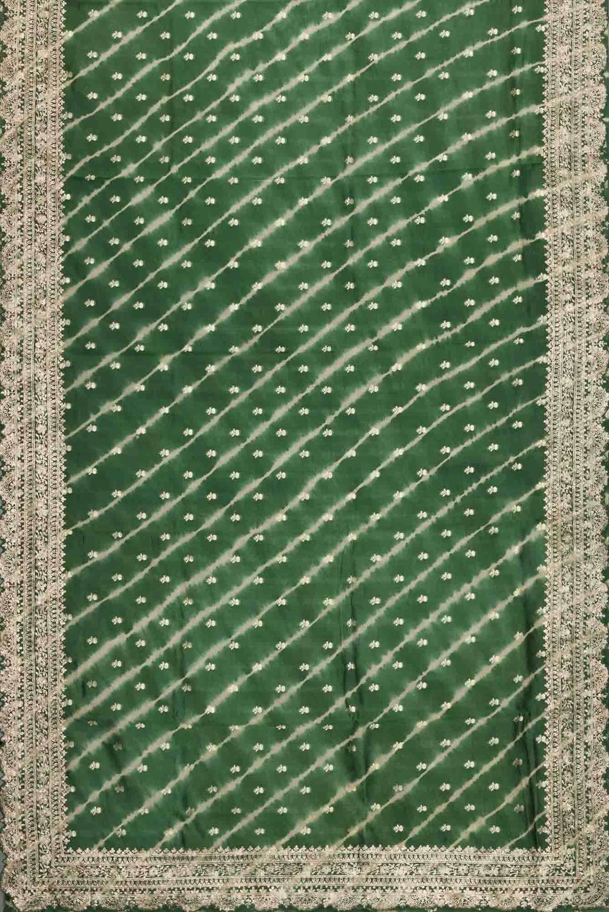 Green Dual Tone Tussar Silk Saree