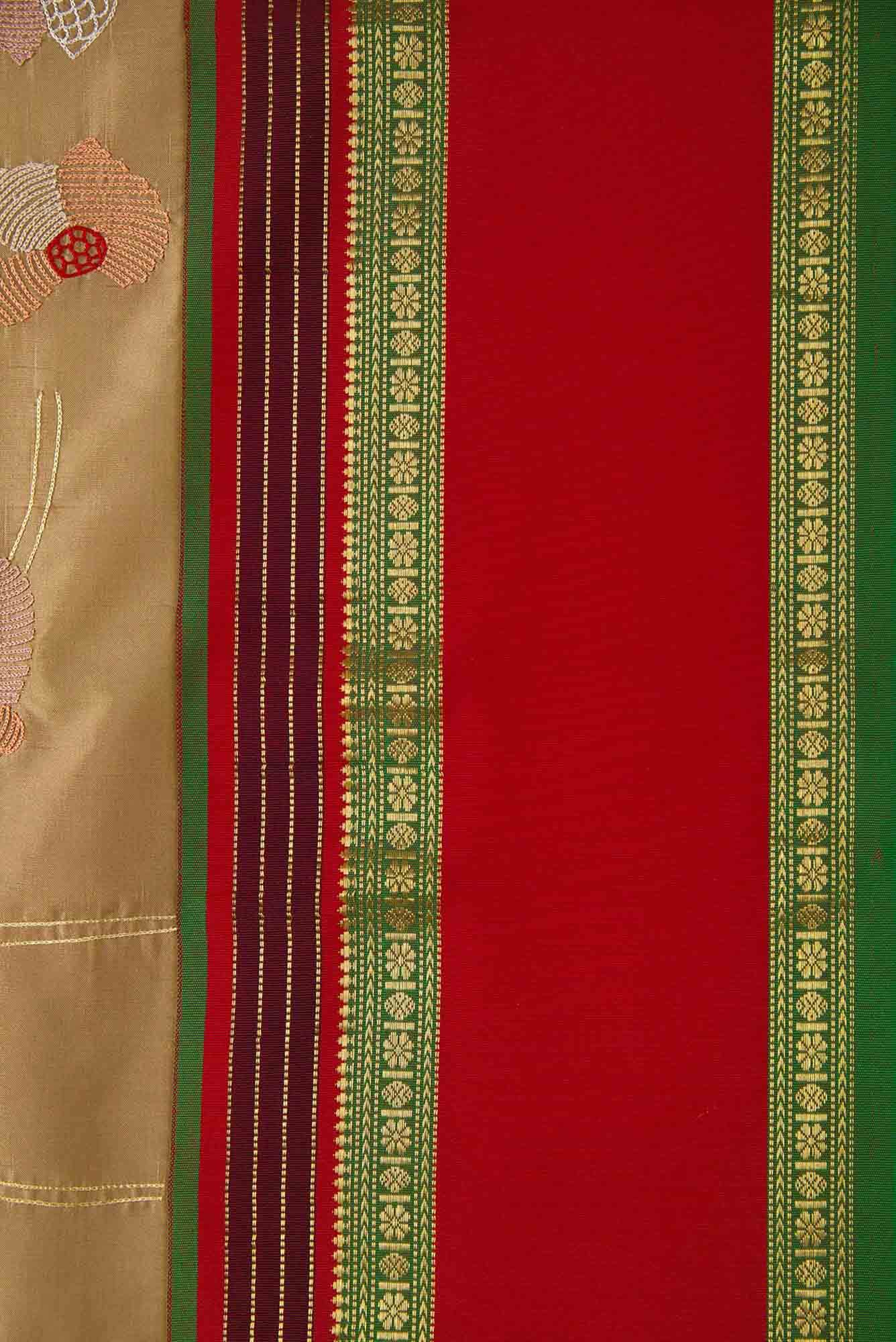 Brown Dual Tone Banarasi Silk Saree