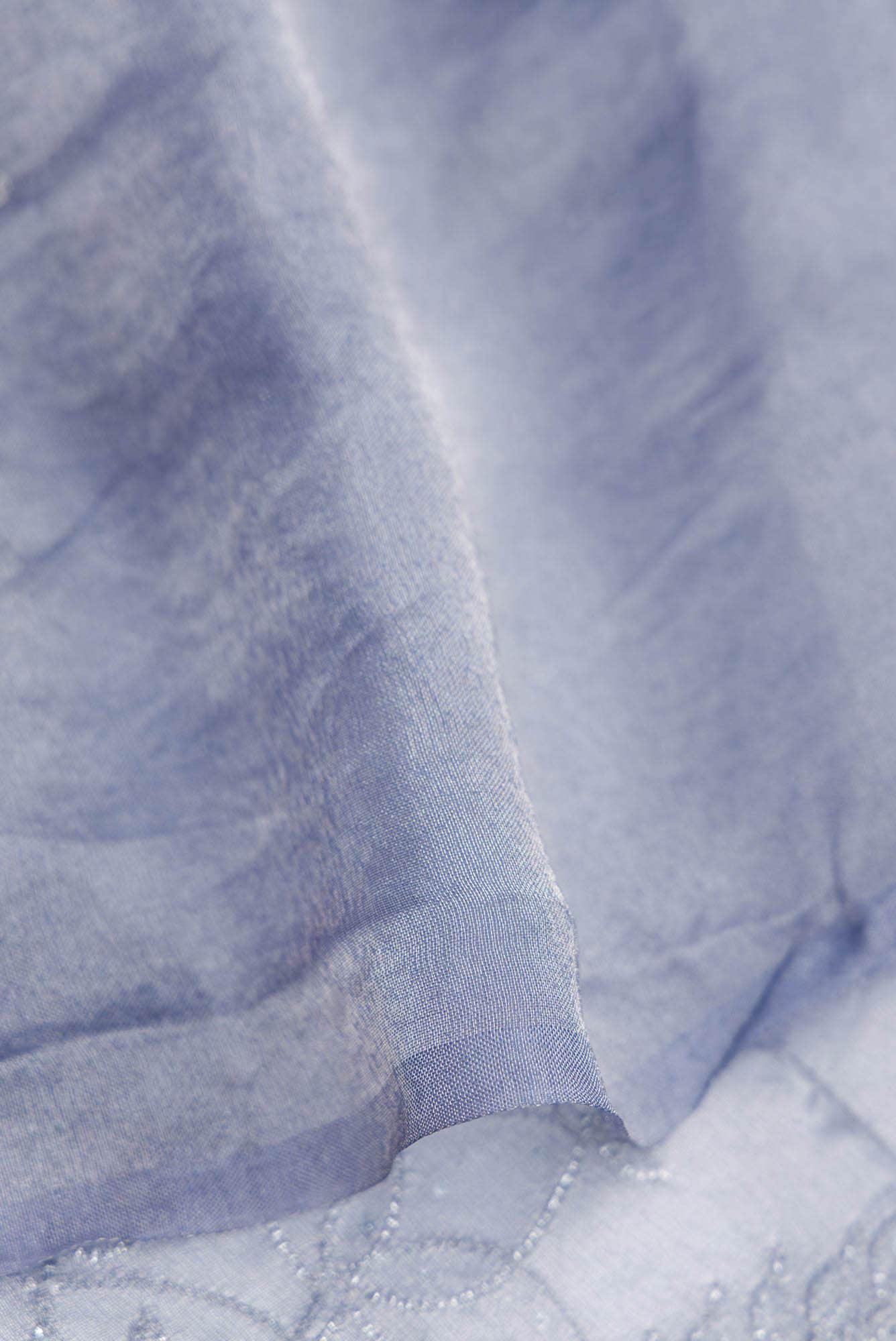 Grey Dual Tone Organza Silk Saree