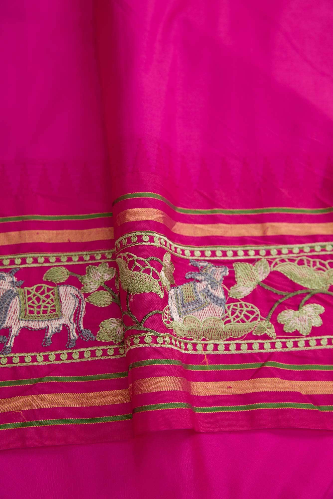 Pista Green Dual Tone Banarasi Silk Saree
