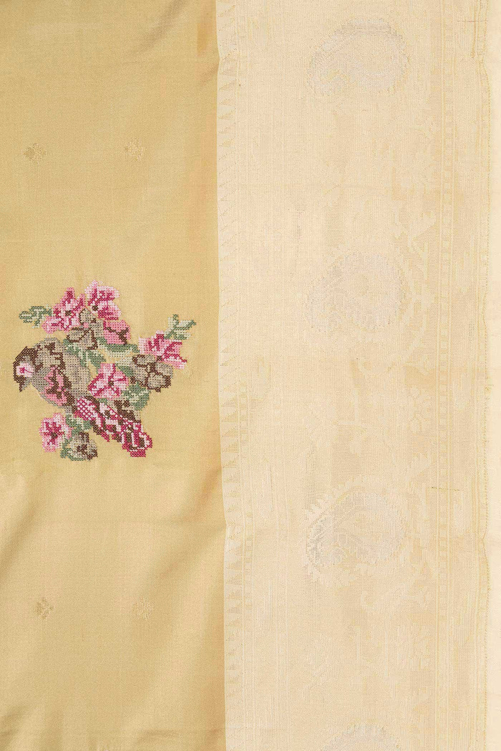 Gold Dual Tone Kanchipuram Silk Saree