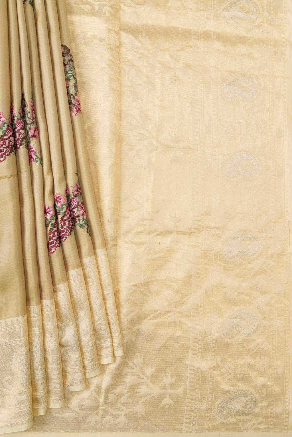 Gold Dual Tone Kanchipuram Silk Saree