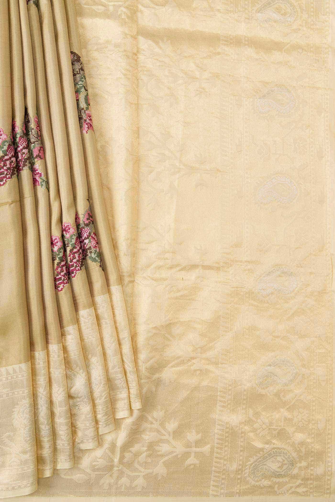 Gold Dual Tone Kanchipuram Silk Saree