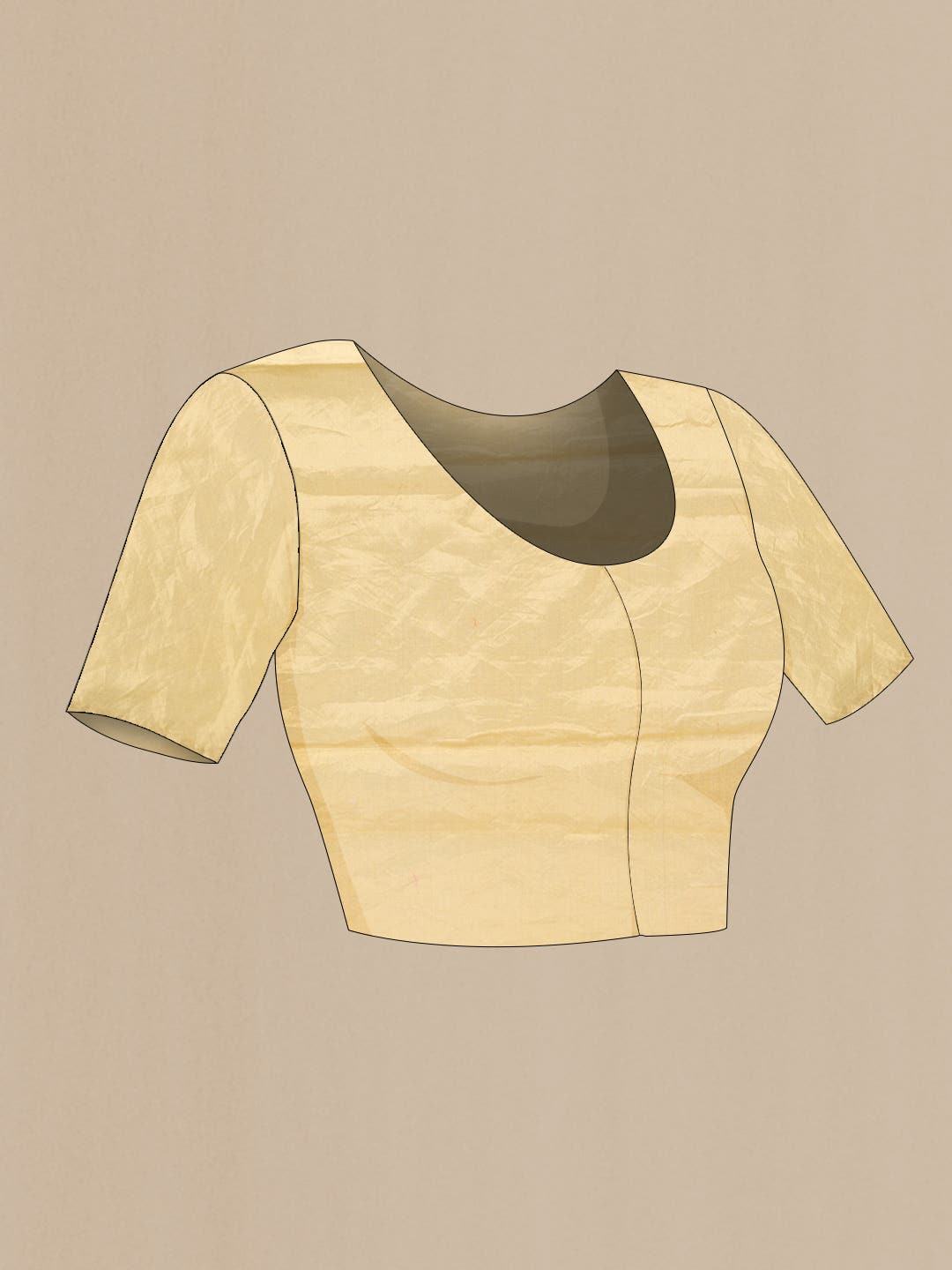Gold Dual Tone Tissue Silk Saree