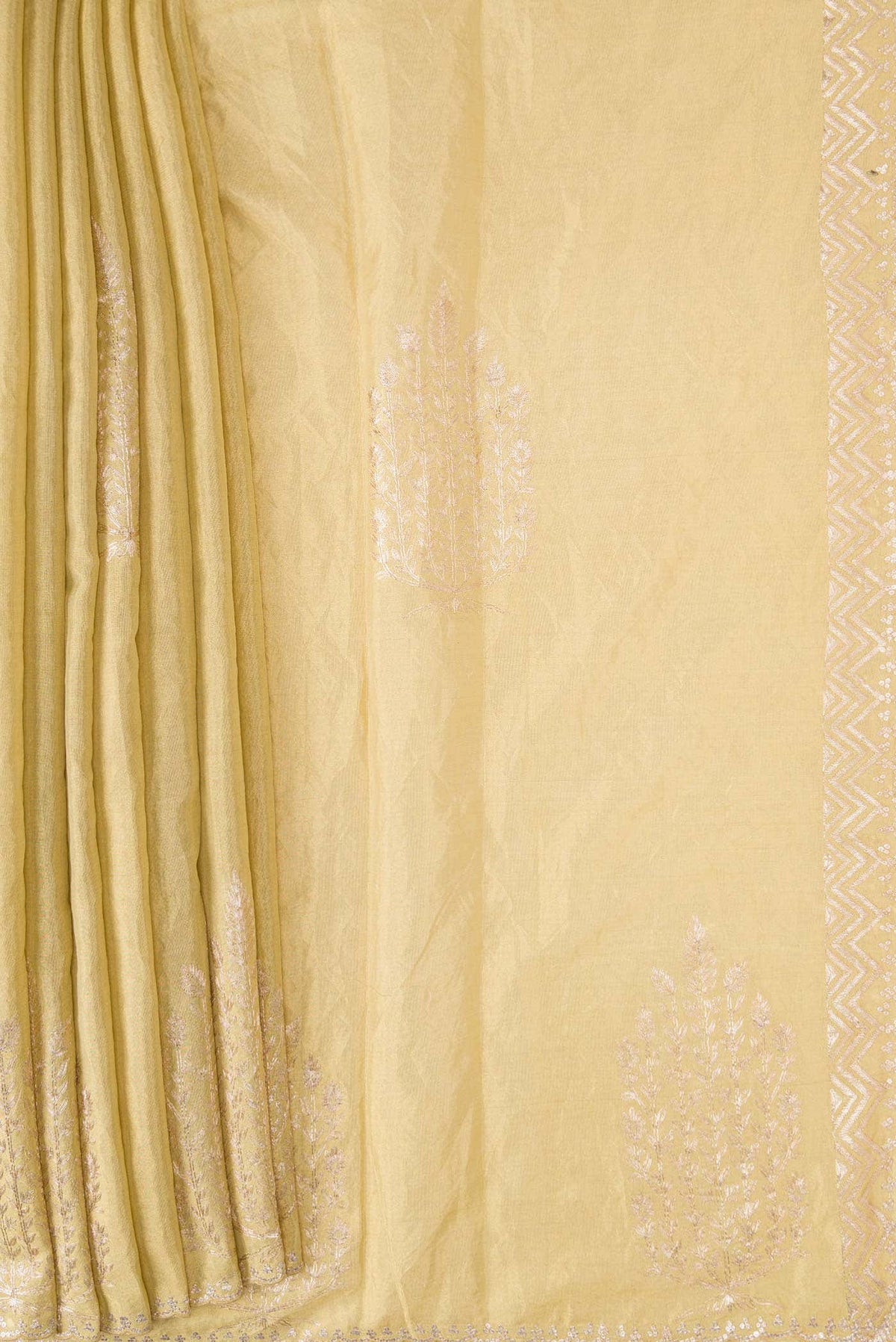Gold Dual Tone Tissue Silk Saree