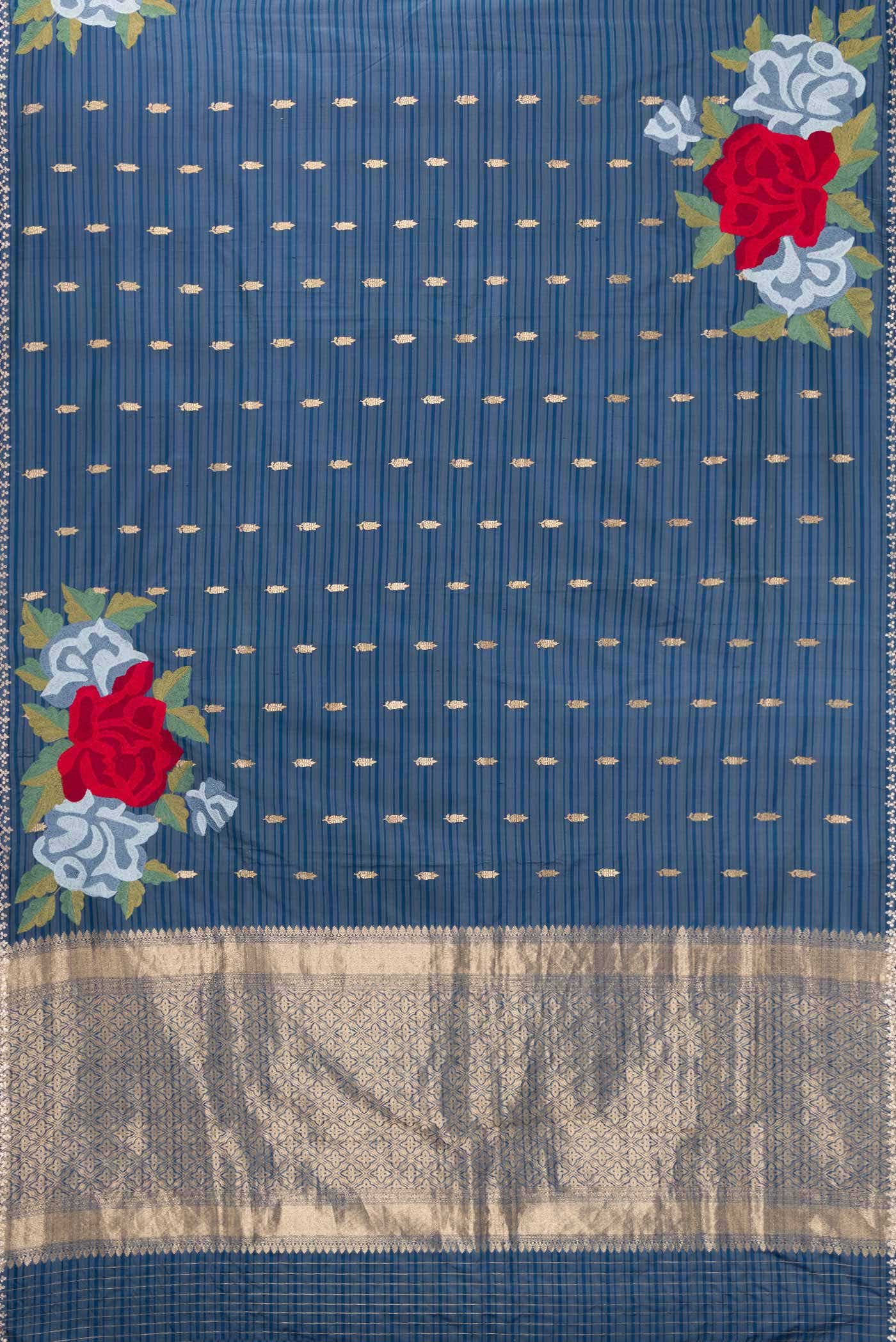 Blue Kanchipuram Silk Saree