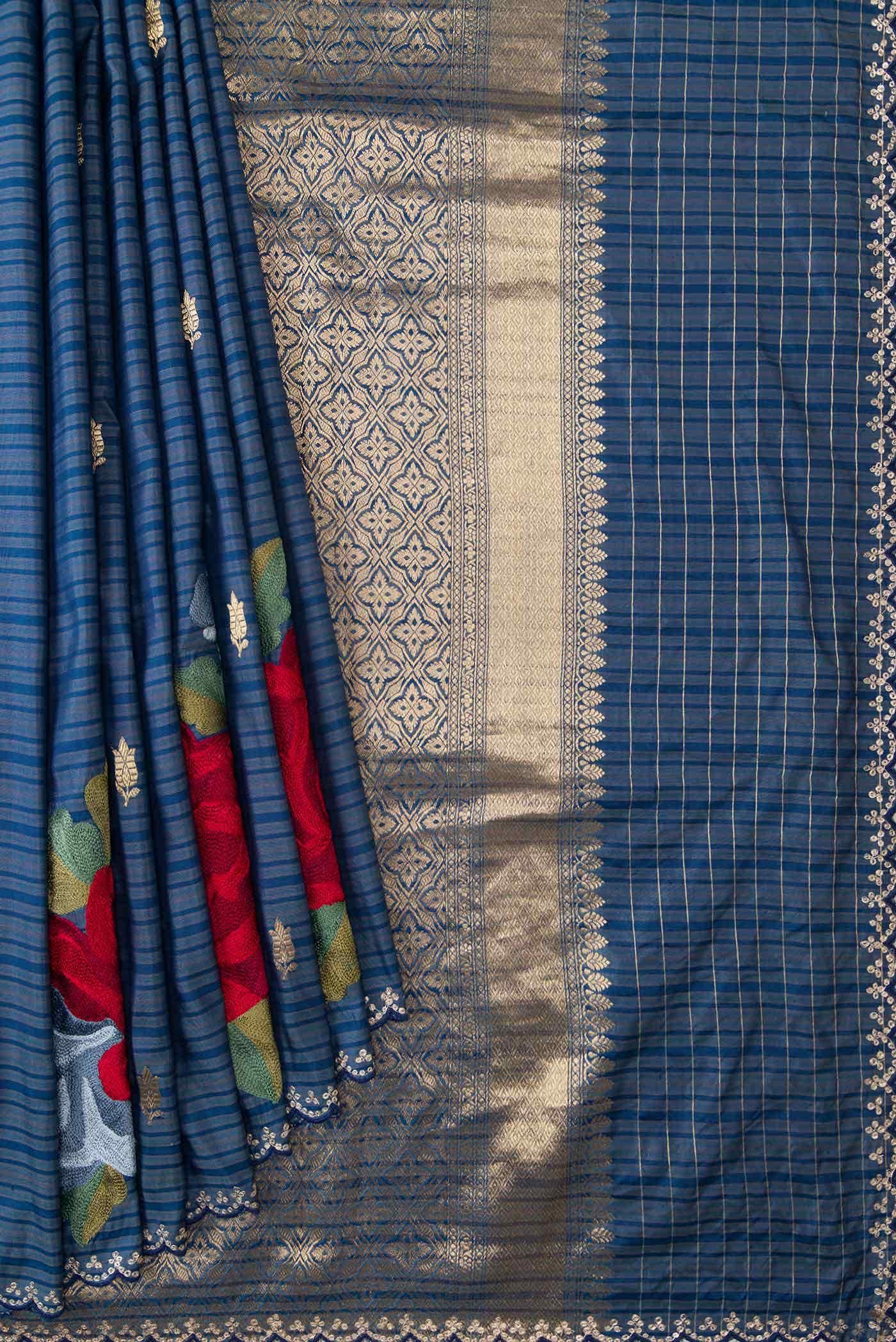 Blue Kanchipuram Silk Saree