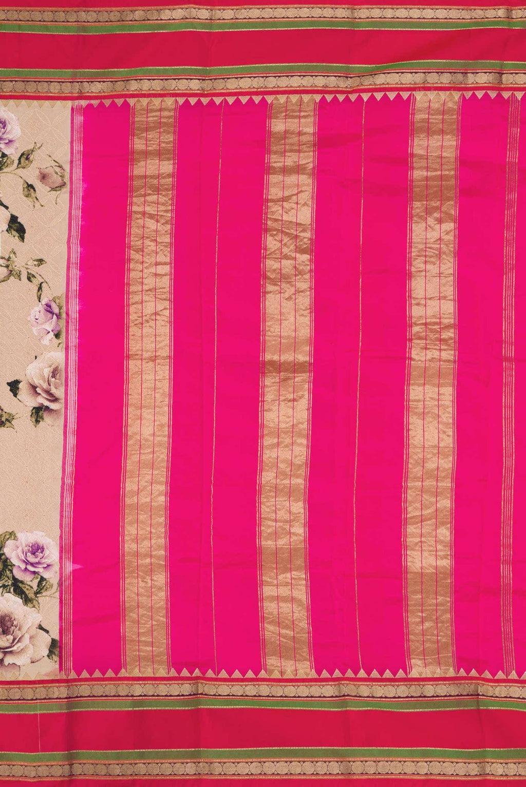 Beige Kanchipuram Silk Saree