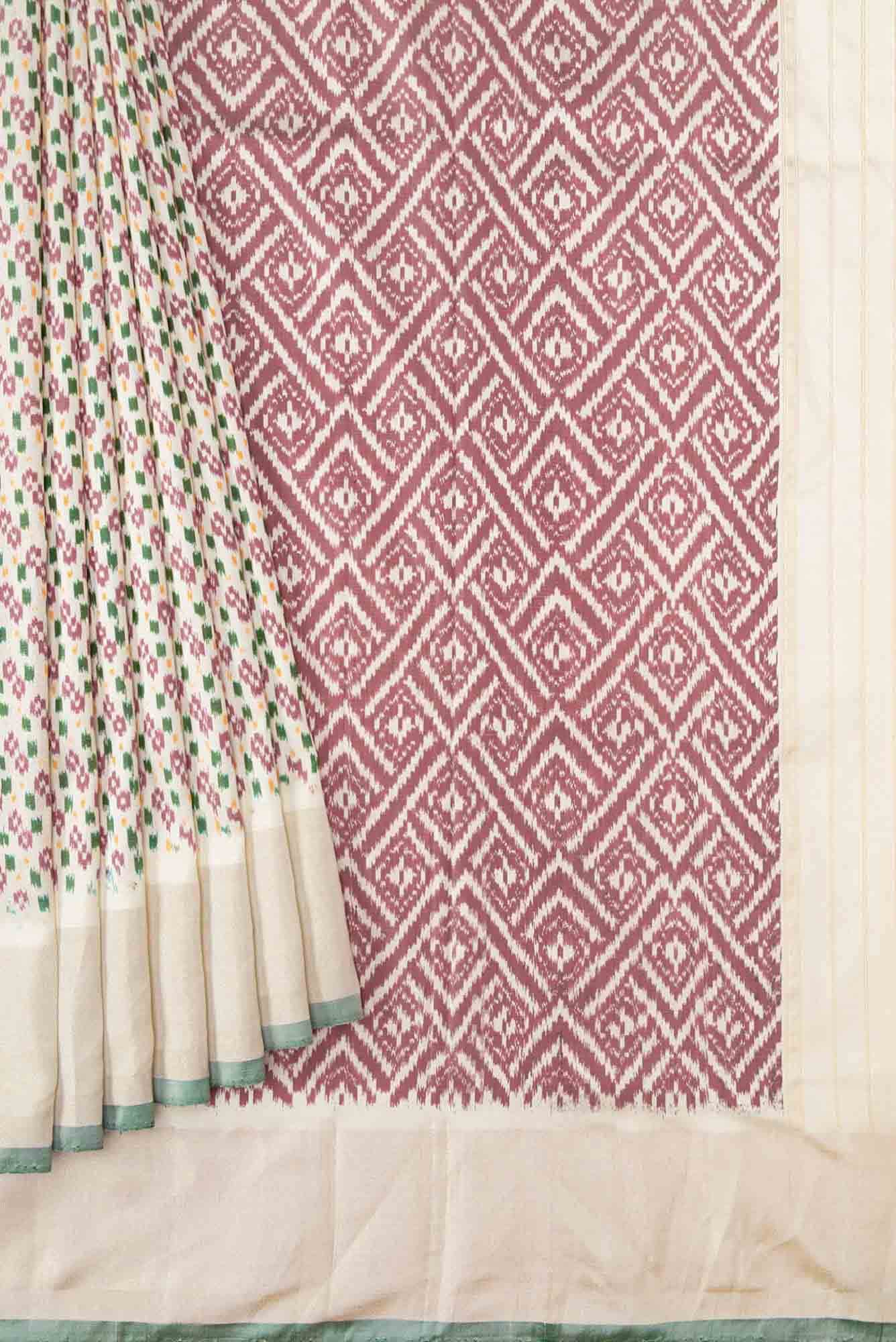 Sandal Dual Tone Double Ikat Saree