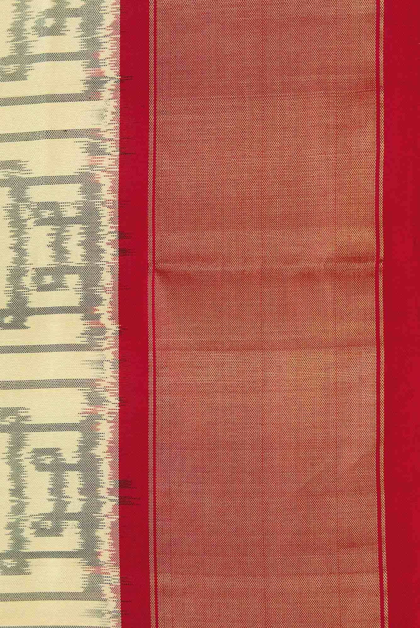 Sandal Dual Tone Double Ikat Saree