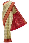Sandal Dual Tone Double Ikat Saree