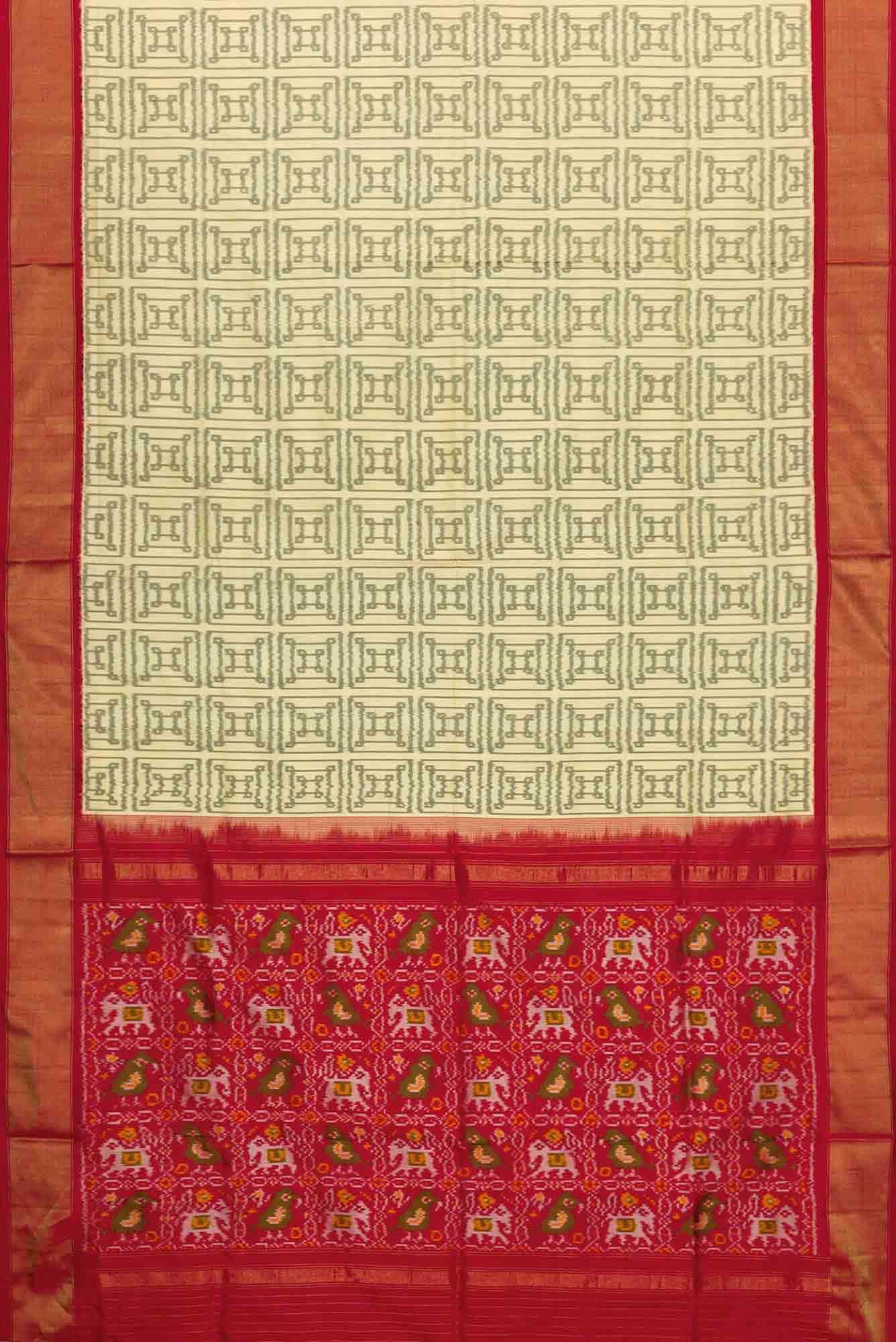 Sandal Dual Tone Double Ikat Saree