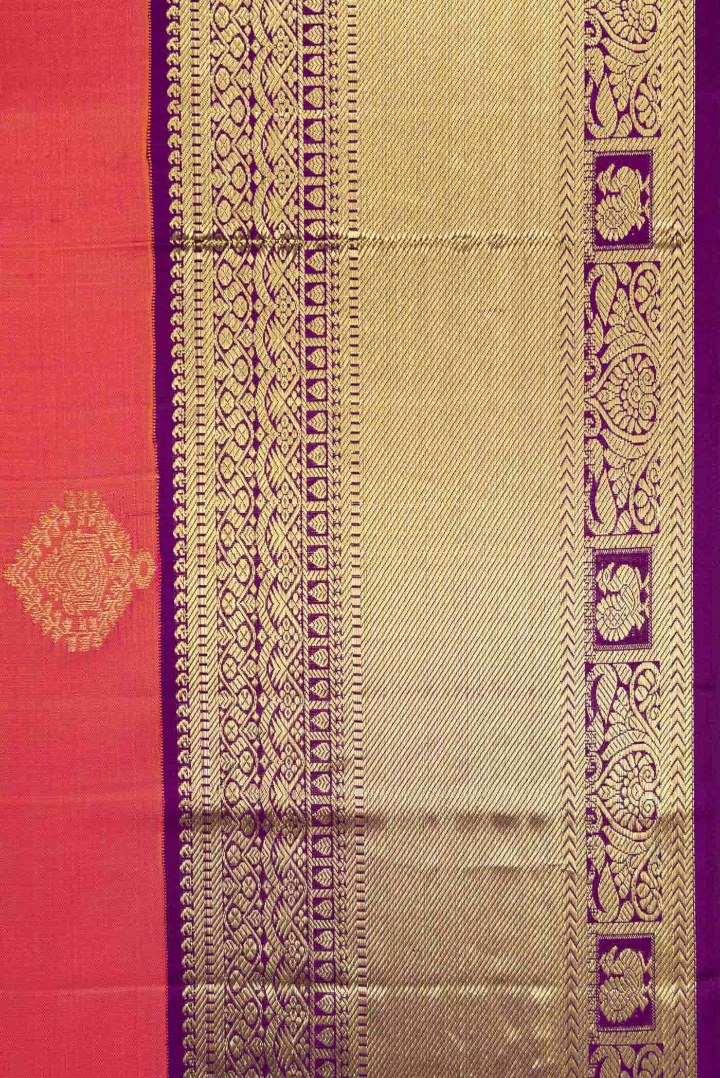 Orange Kanchipuram Silk Saree