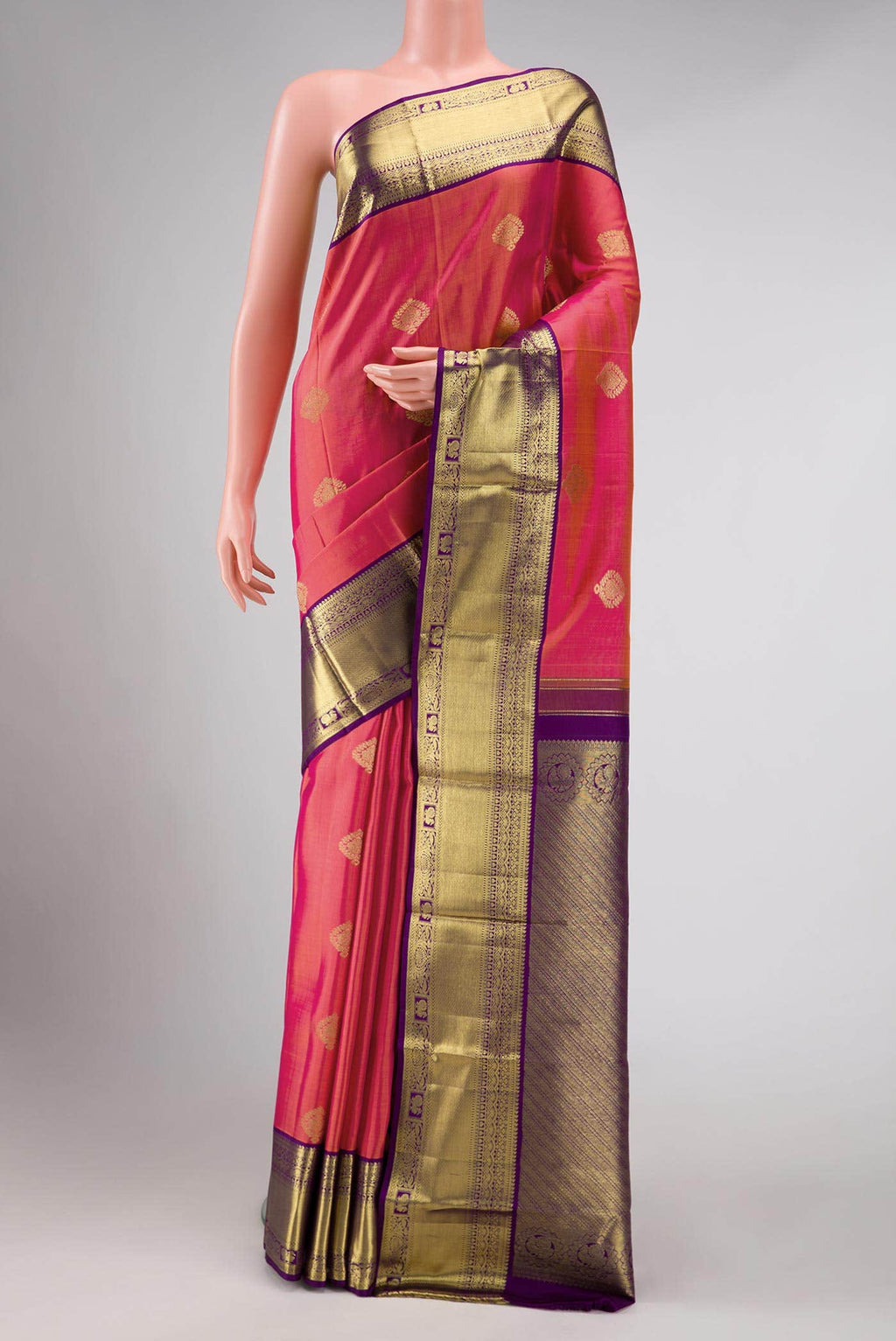 Orange Kanchipuram Silk Saree