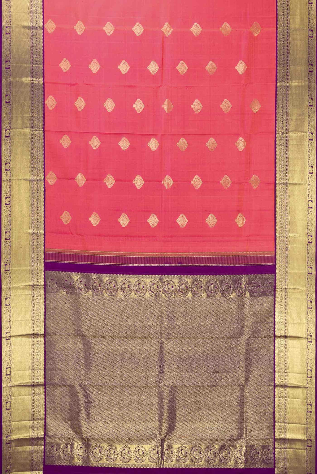 Orange Kanchipuram Silk Saree