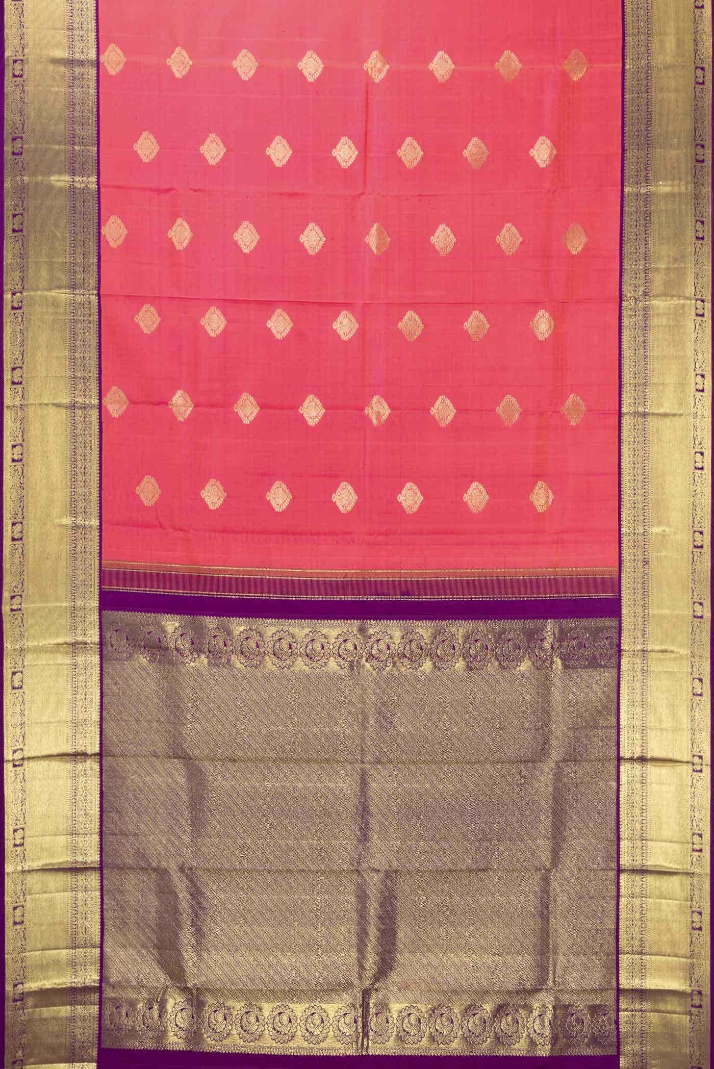 Orange Kanchipuram Silk Saree
