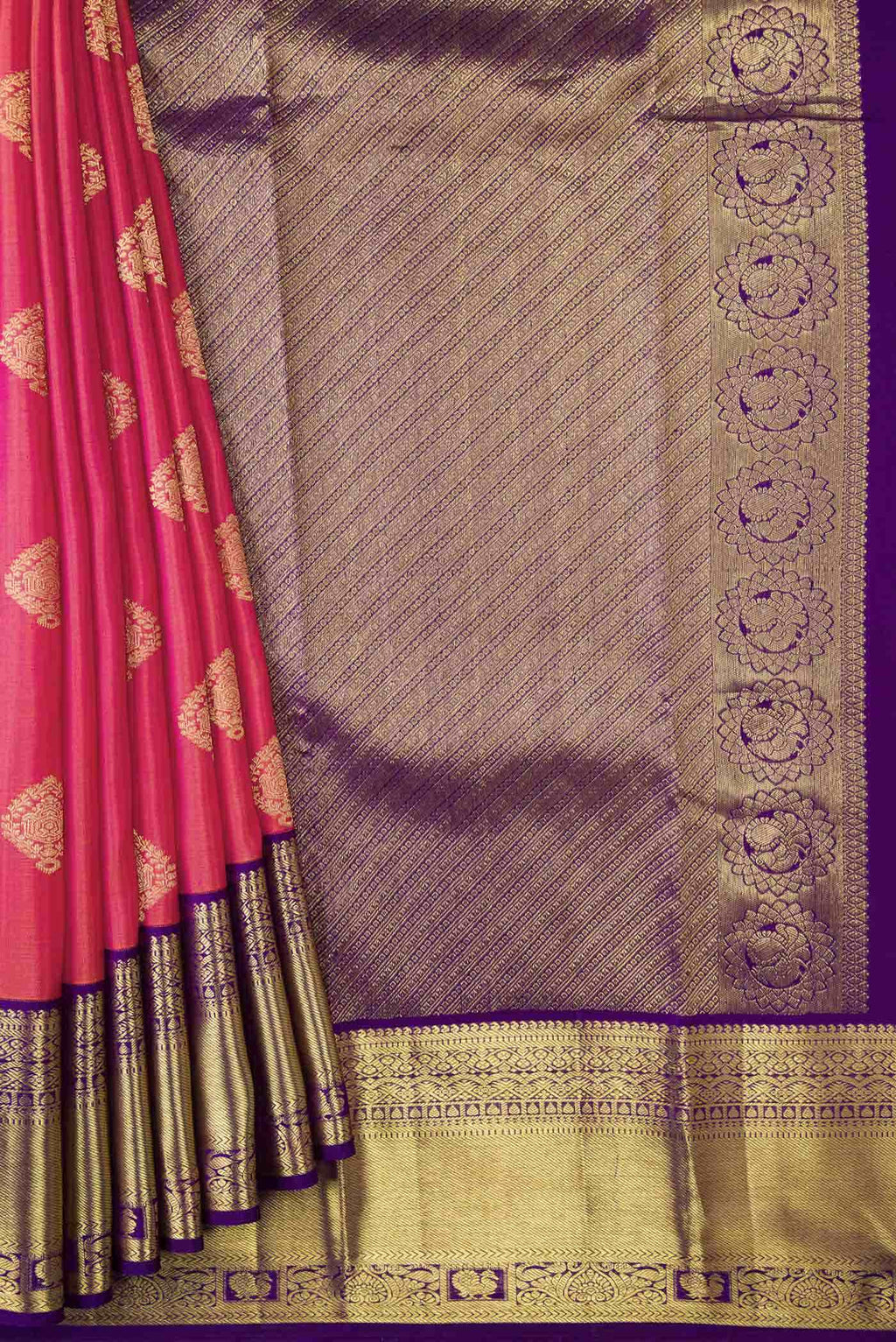 Orange Kanchipuram Silk Saree
