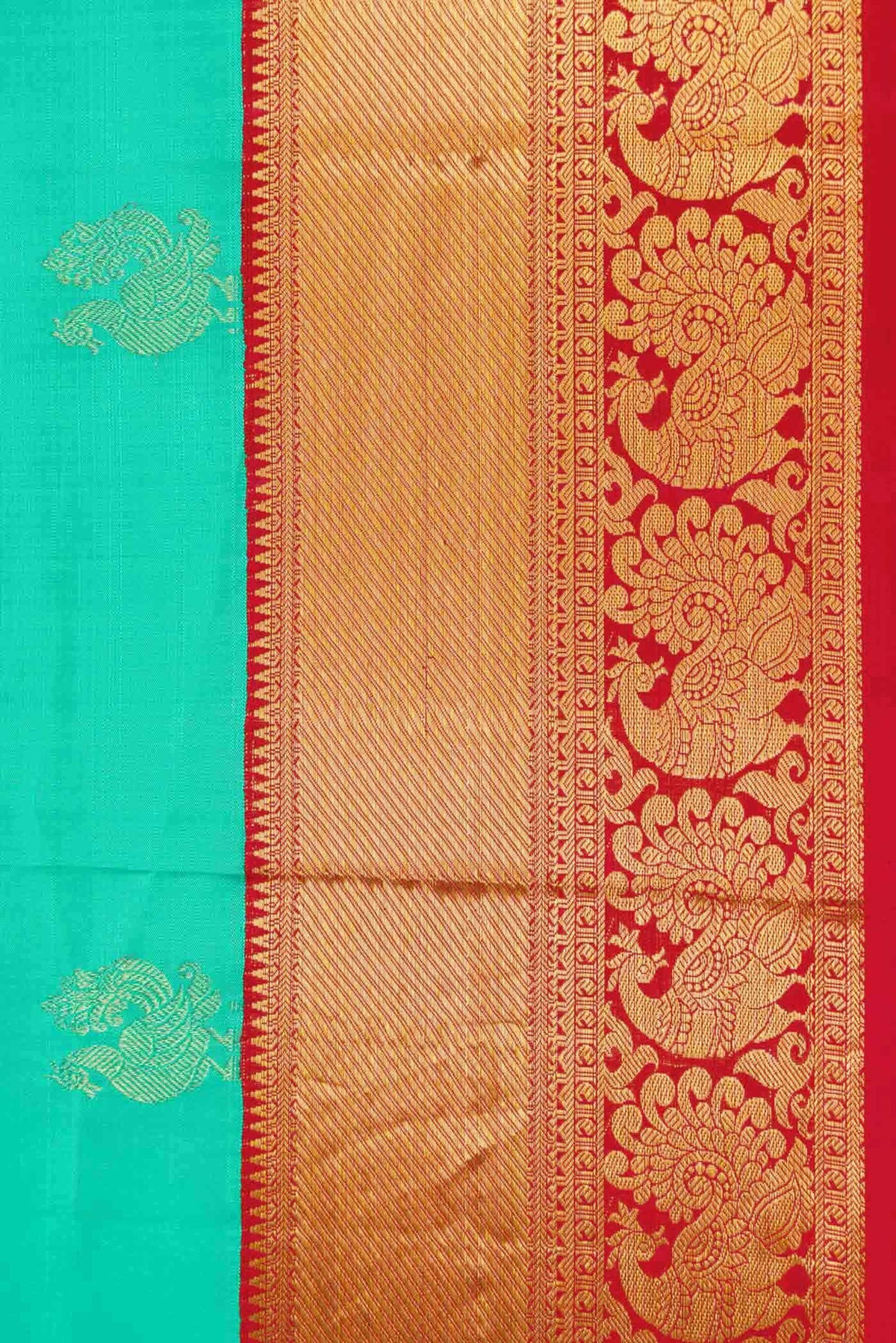 Sea Green Kanjivaram Silk Saree