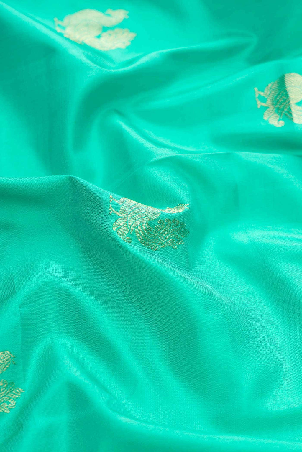 Sea Green Kanchipuram Silk Saree