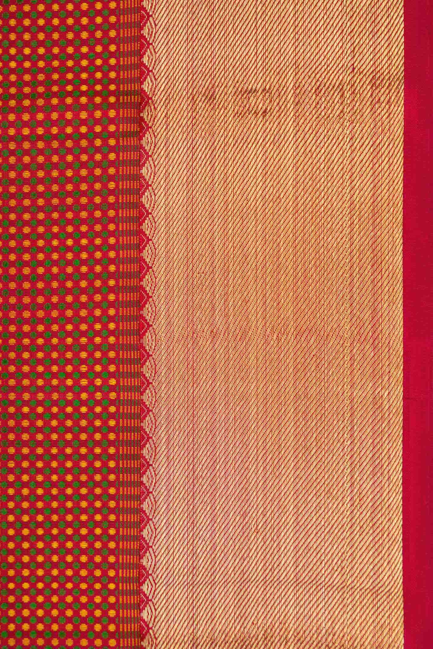 Pure Silk Pure Zari Maroon Dual Tone Kanchipuram Saree