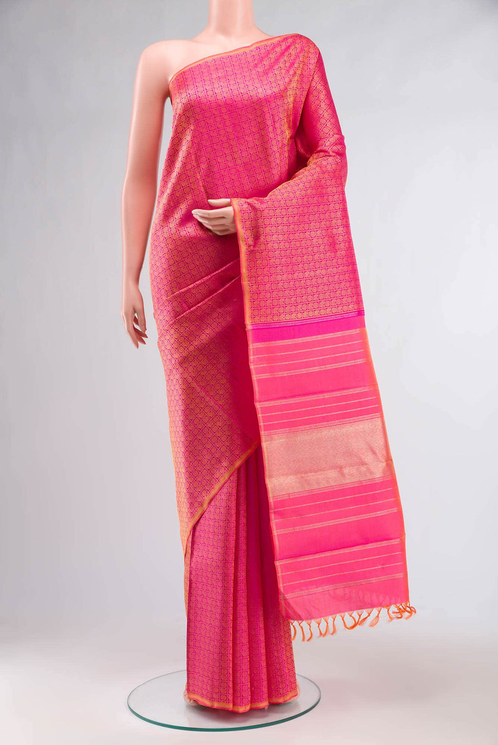 Pink Kanchipuram Silk Saree