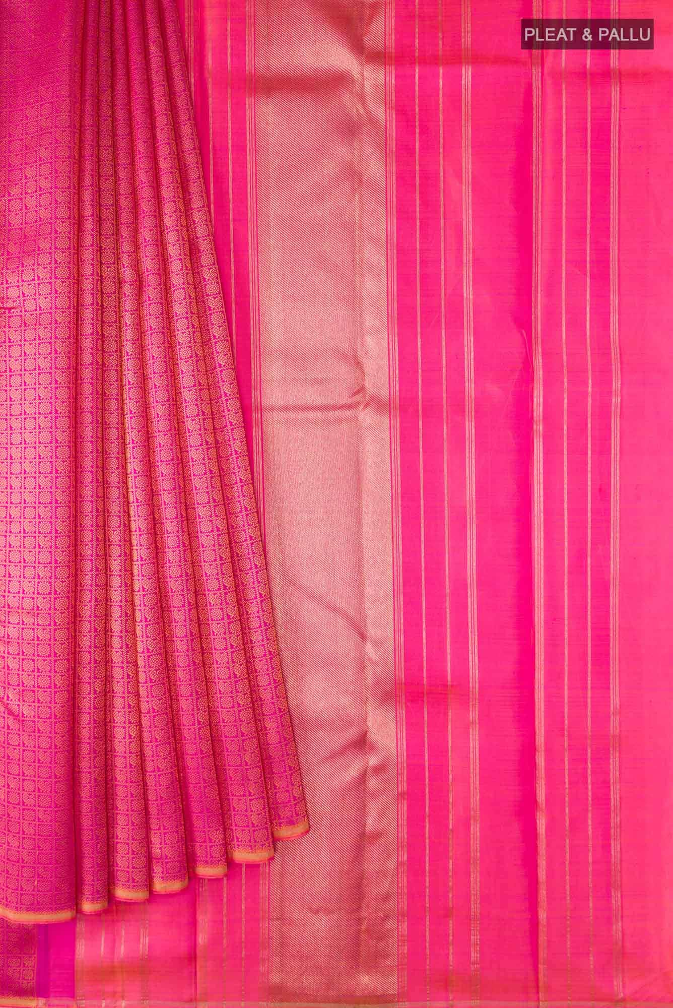 Pink Kanchipuram Silk Saree