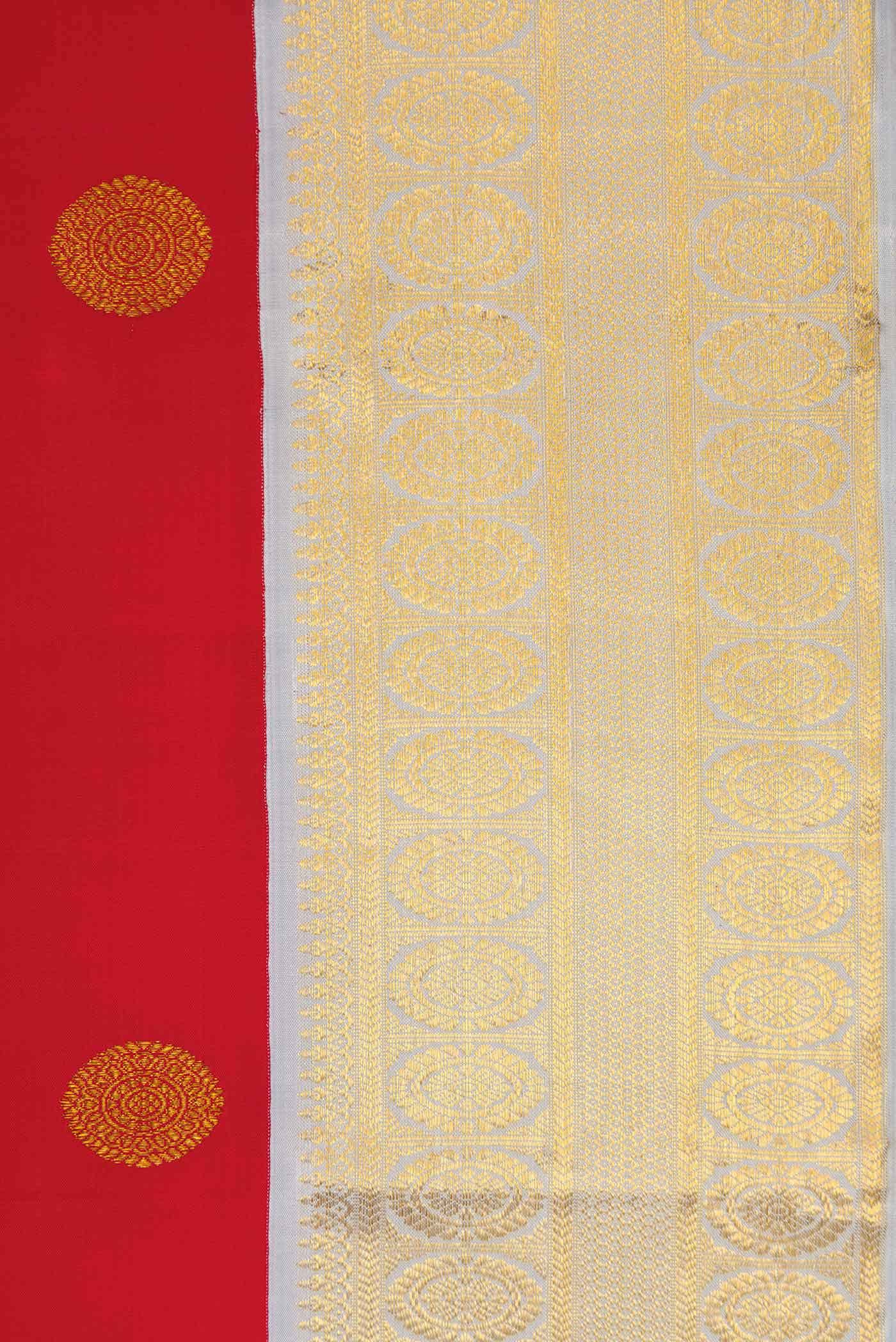 Pure Silk Pure Zari Red Kanchipuram Saree