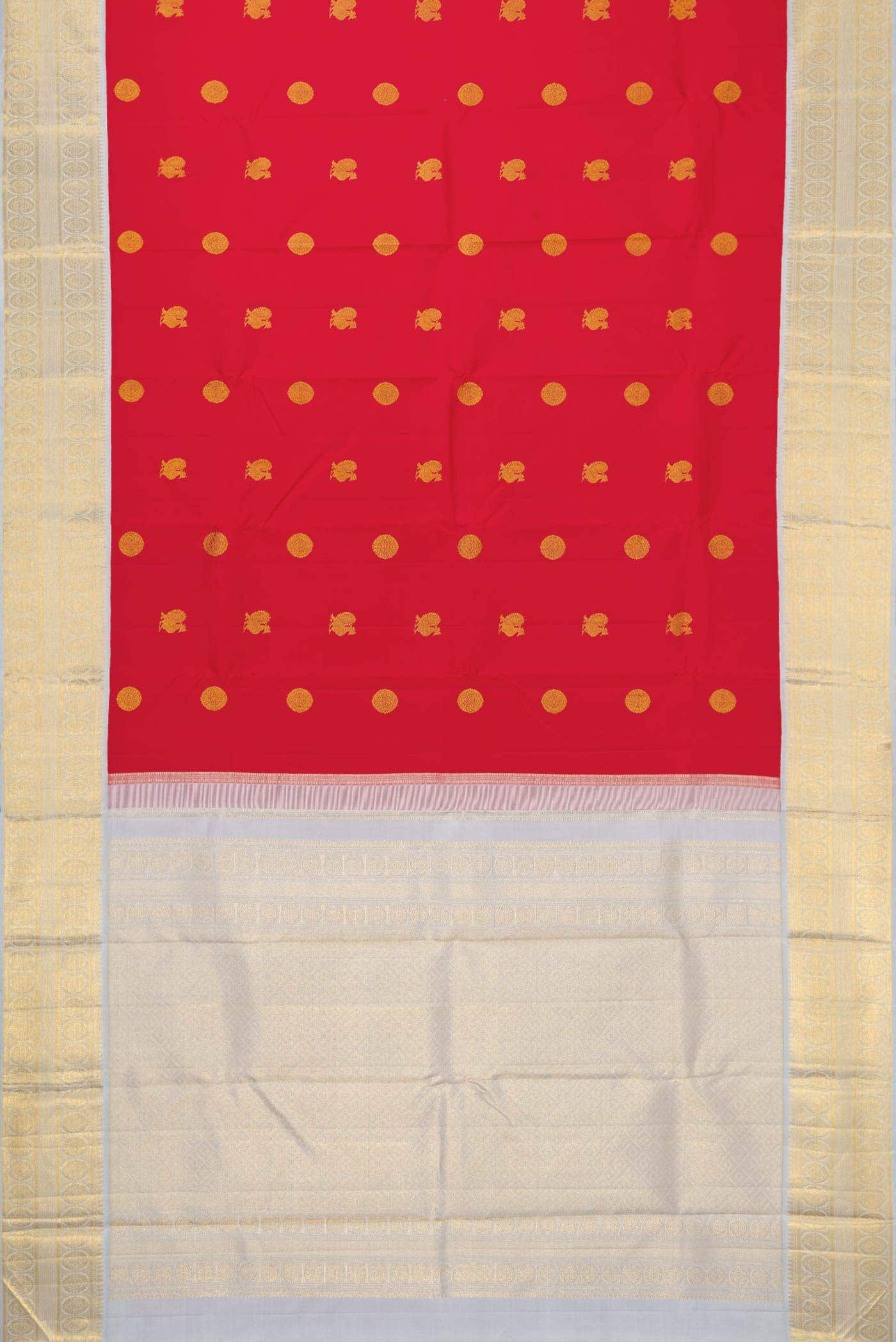 Pure Silk Pure Zari Red Kanchipuram Saree