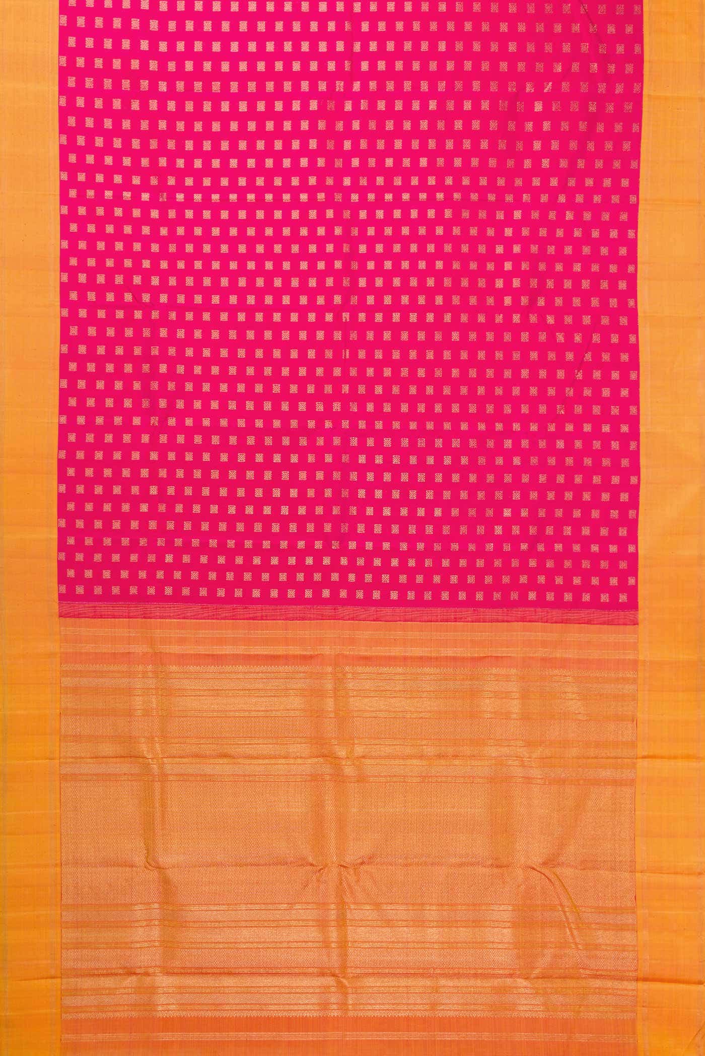 Pure Silk Pure Zari Pink Dual Tone Kanchipuram Saree