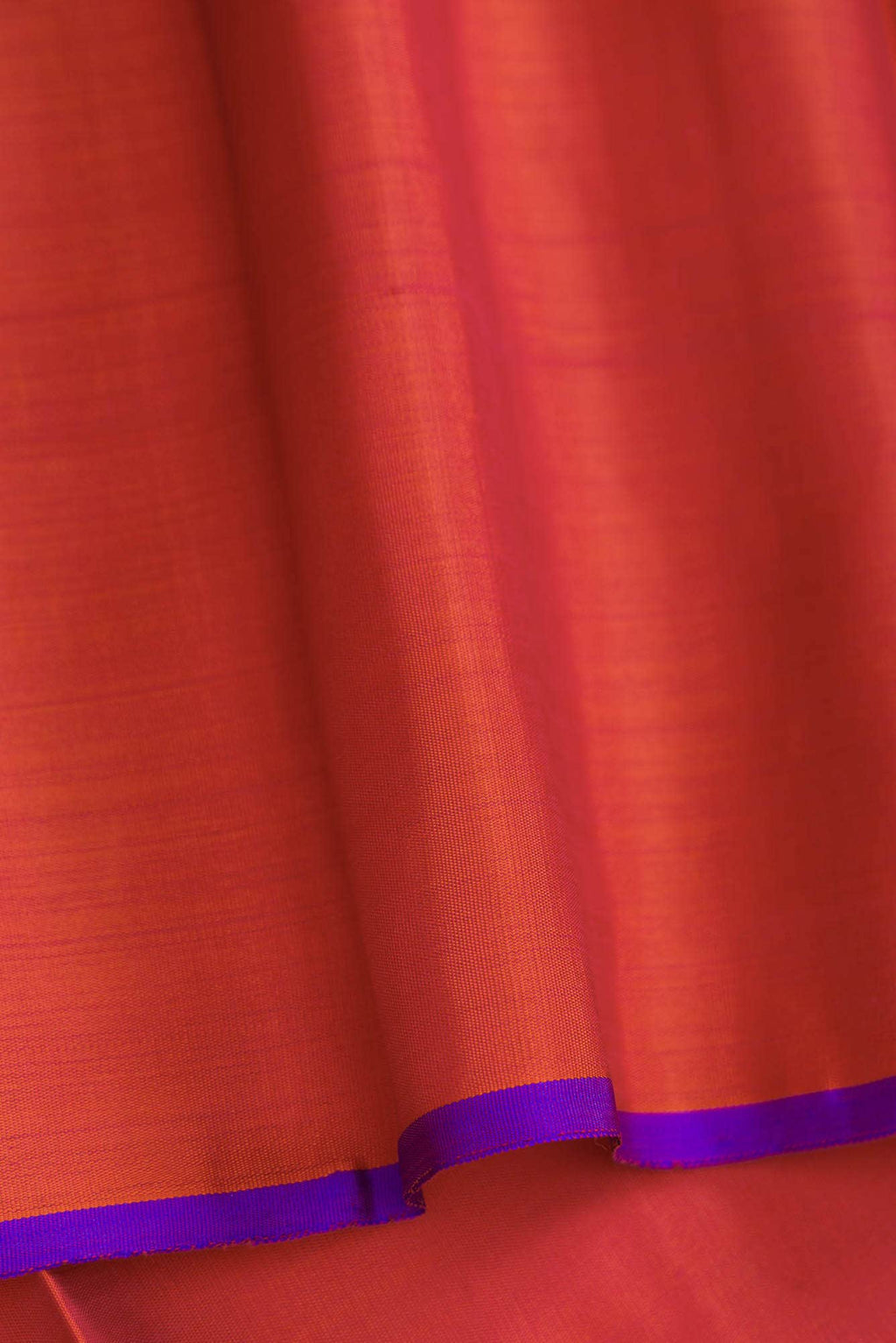 Pure Silk Pure Zari Orange Dual Tone Kanchipuram Saree