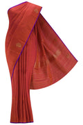 Pure Silk Pure Zari Orange Dual Tone Kanjivaram Saree