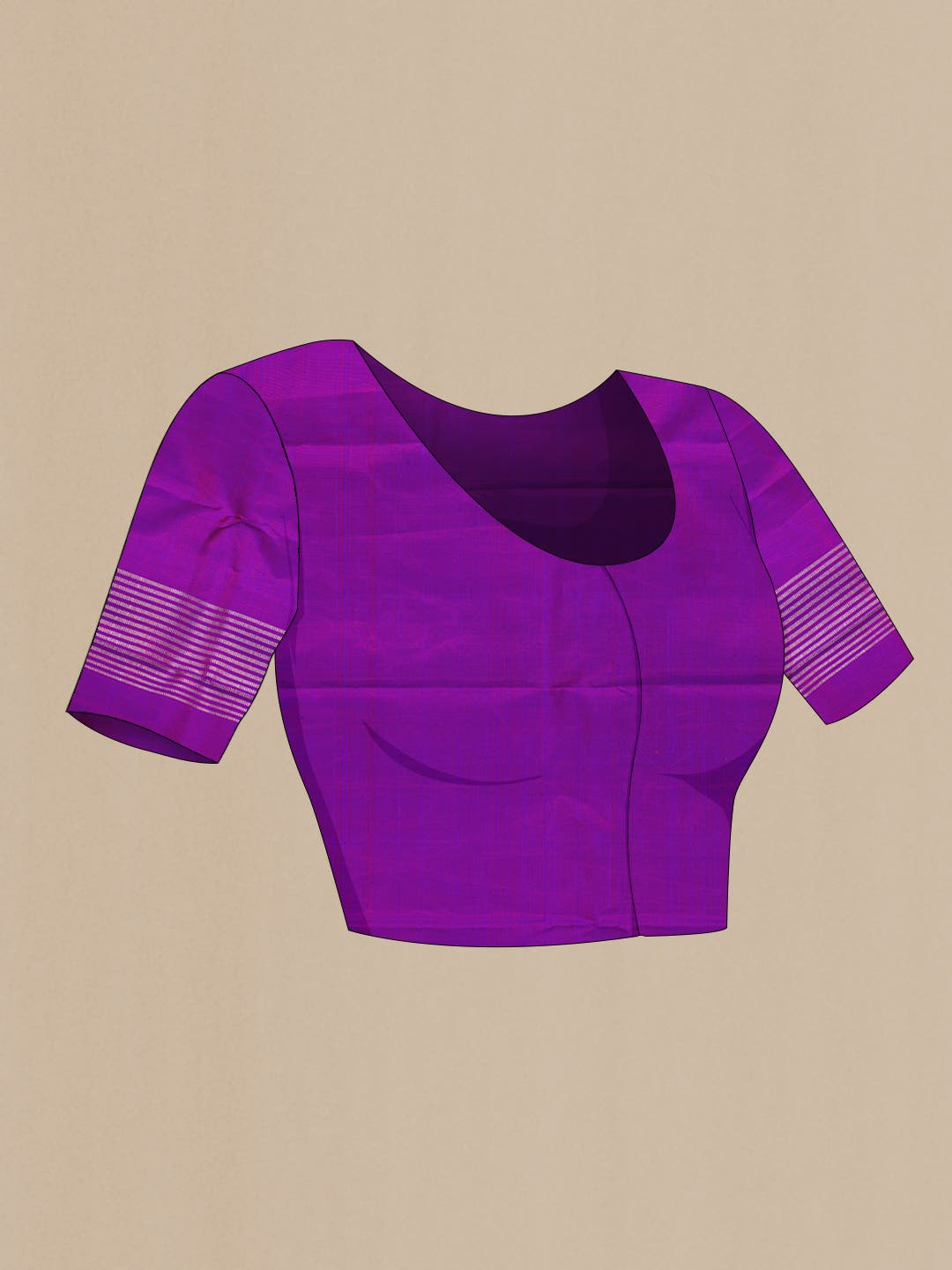 Orange and Puple Dual Tone Kanchipuram Silk Saree