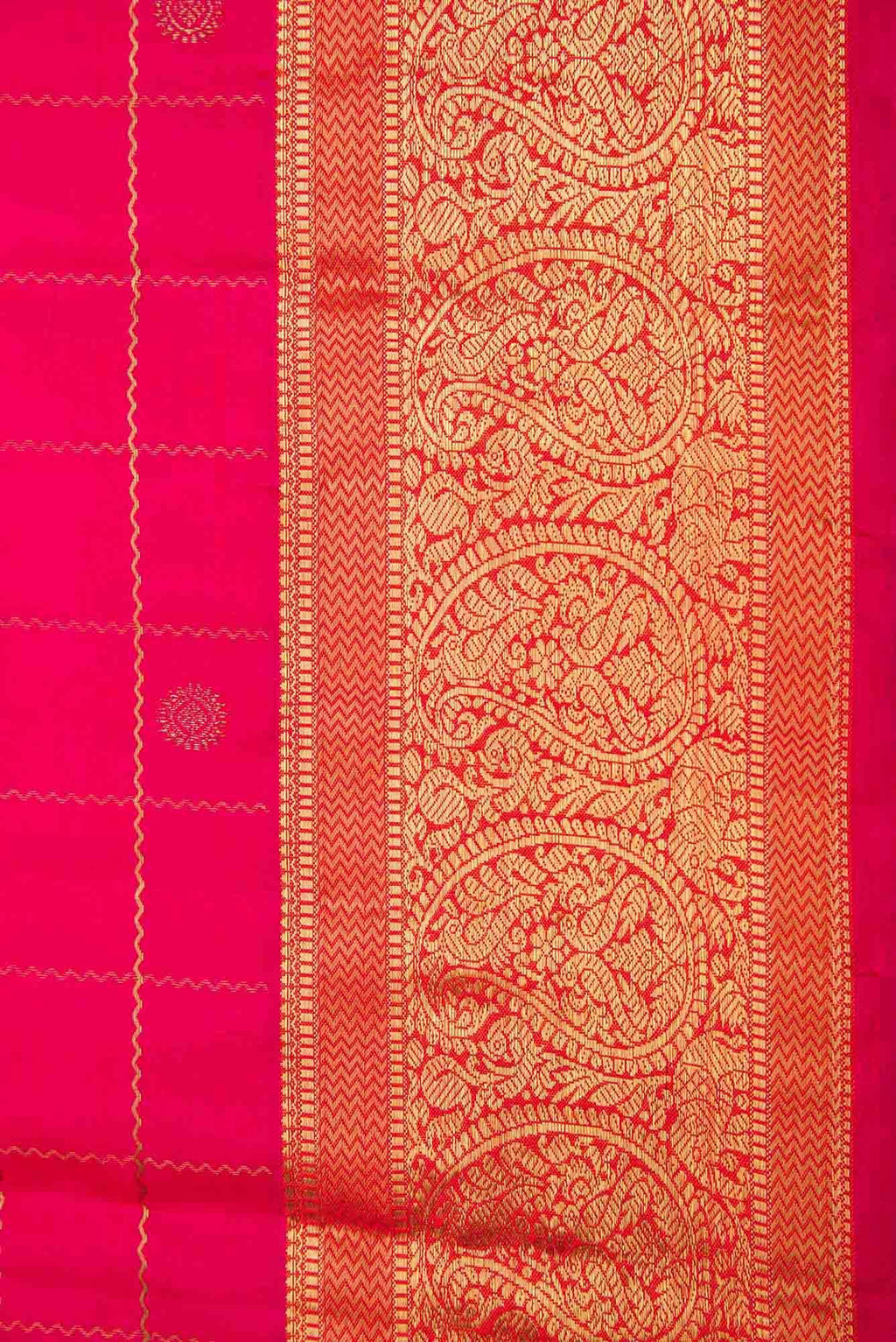 Pure Silk Pure Zari Pink Dual Tone Kanchipuram Saree