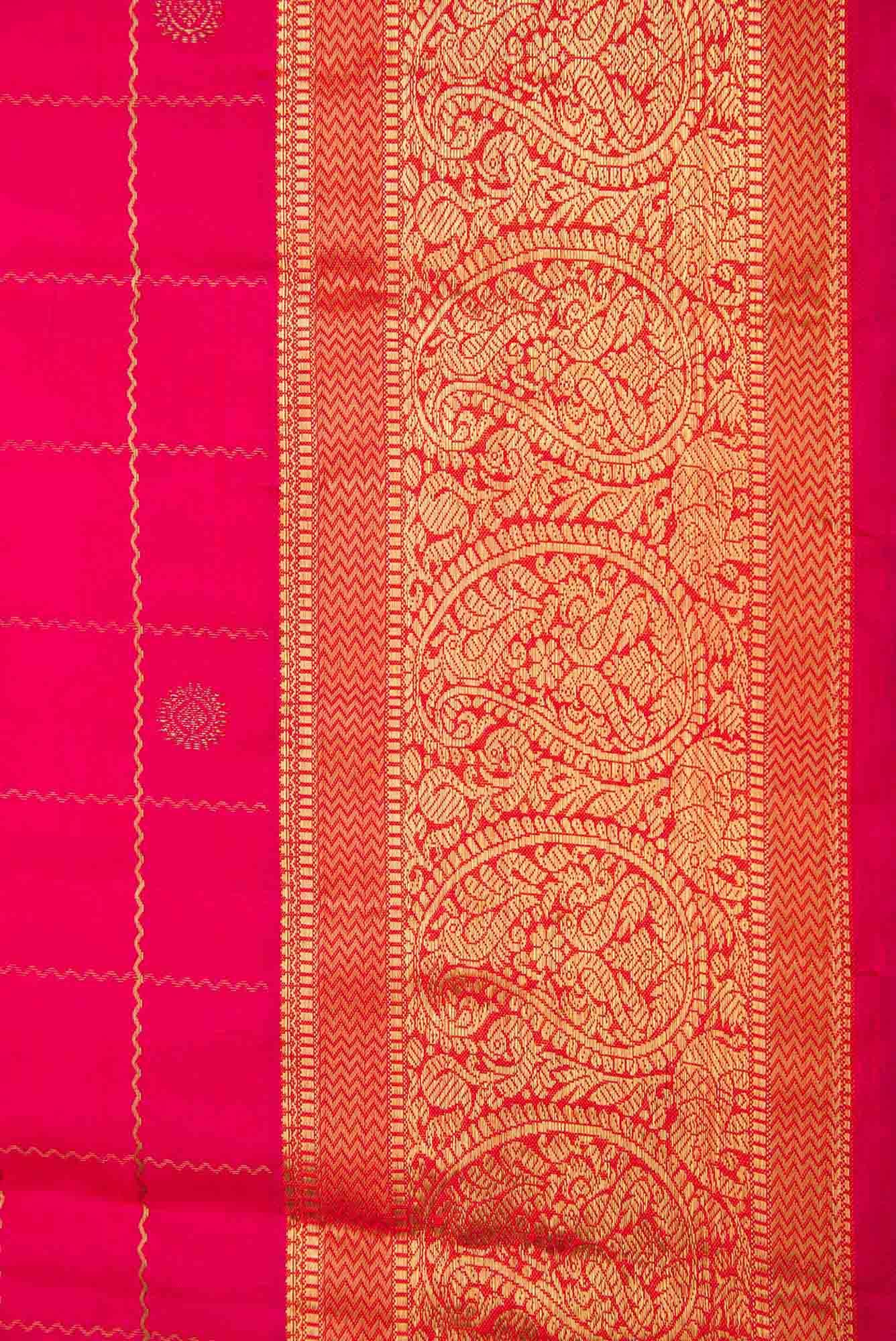 Pure Silk Pure Zari Pink Dual Tone Kanchipuram Saree