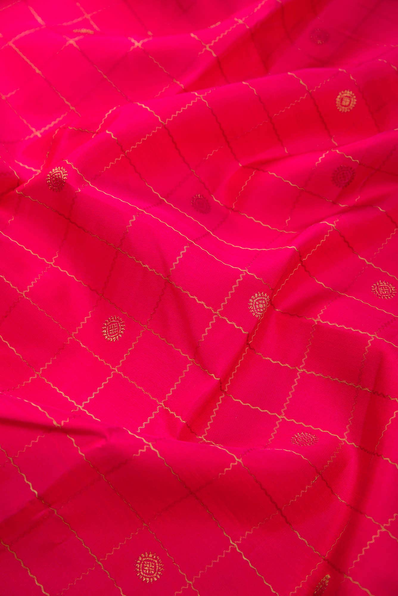 Pure Silk Pure Zari Pink Dual Tone Kanchipuram Saree