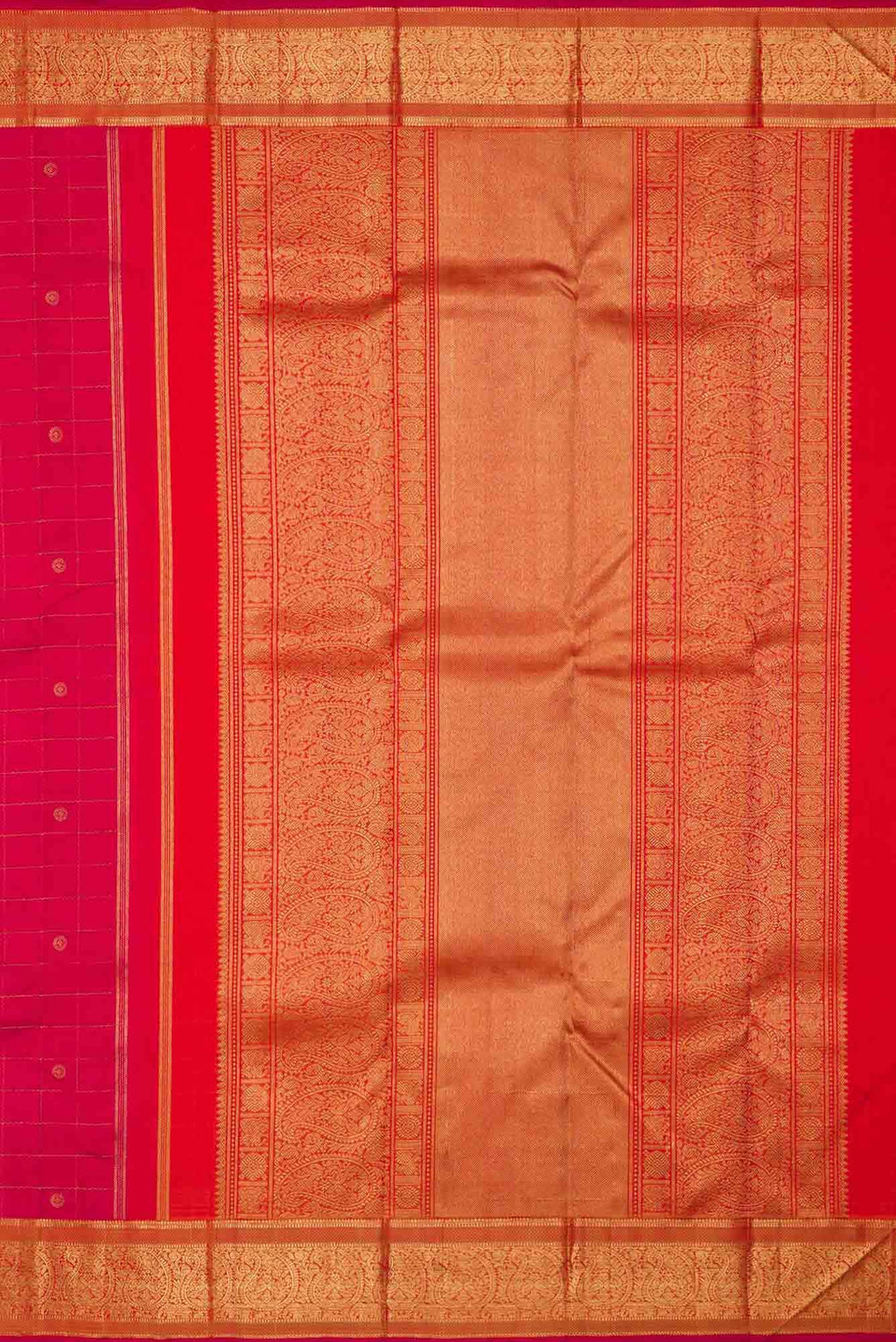 Pure Silk Pure Zari Pink Dual Tone Kanchipuram Saree