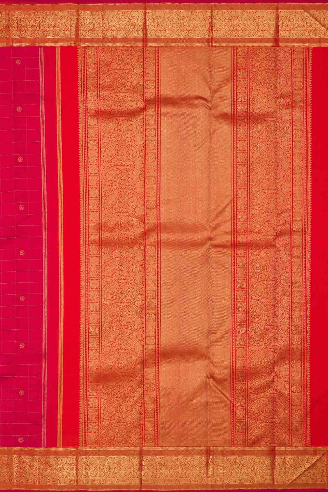 Pure Silk Pure Zari Pink Dual Tone Kanchipuram Saree