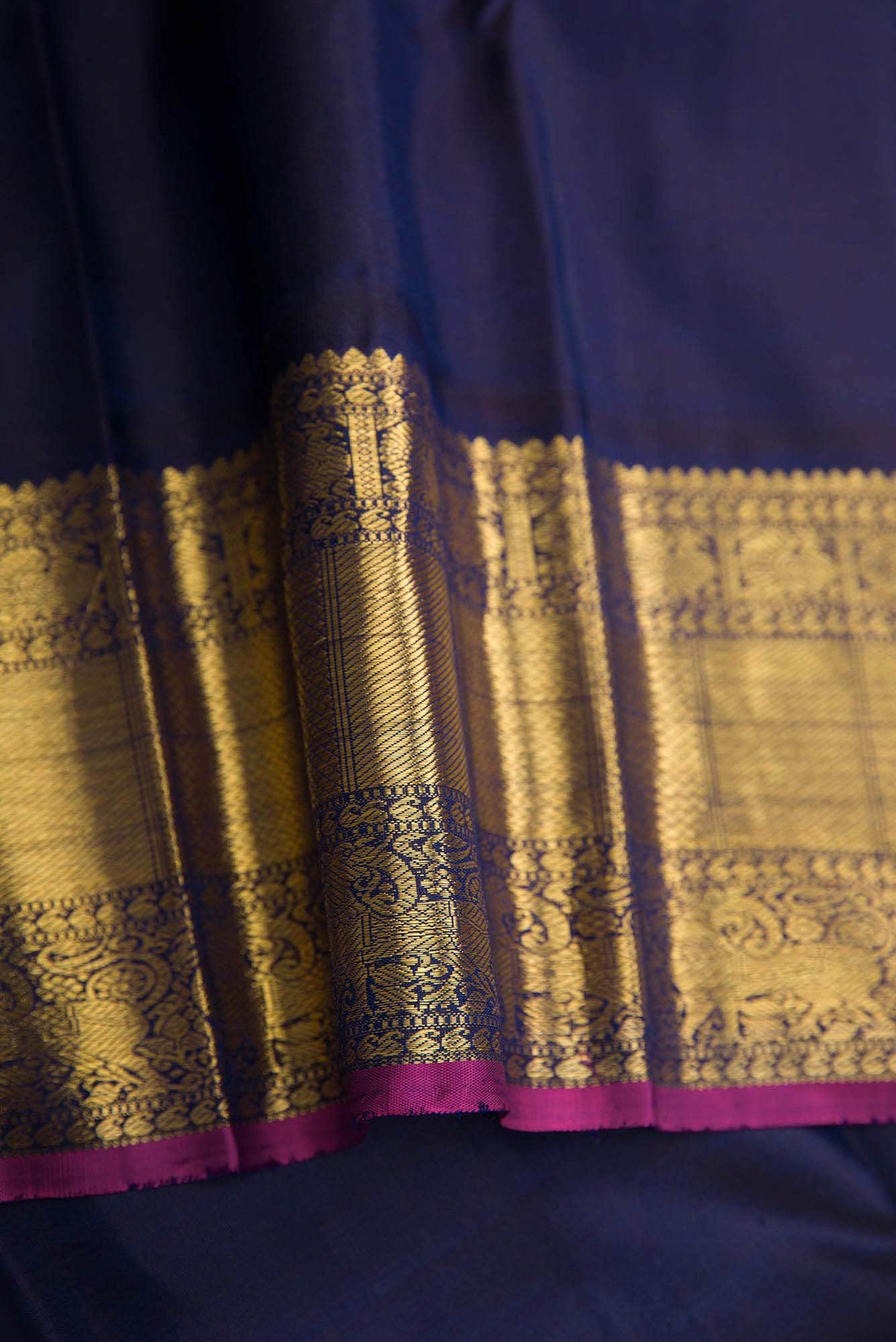 Pure Silk Pure Zari Yellow Dual Tone Kanchipuram Saree
