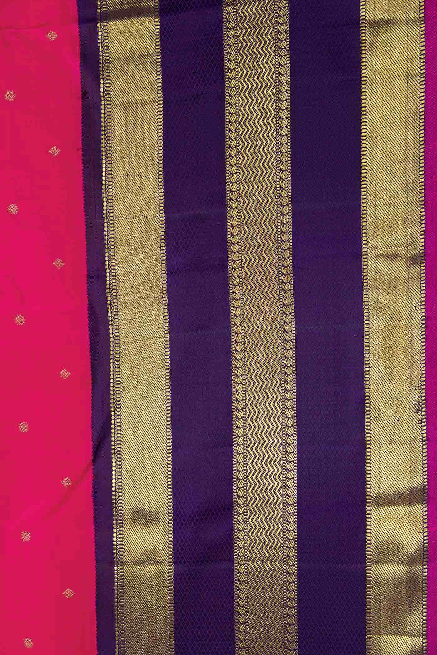 Pure Silk Pure Zari Pink Dual Tone Kanchipuram Saree
