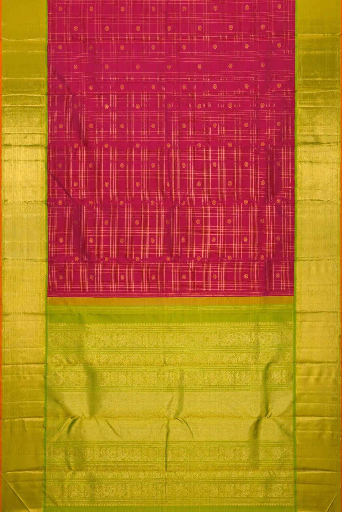 Pure Silk Pure Zari Pink Dual Tone Kanjivaram Saree