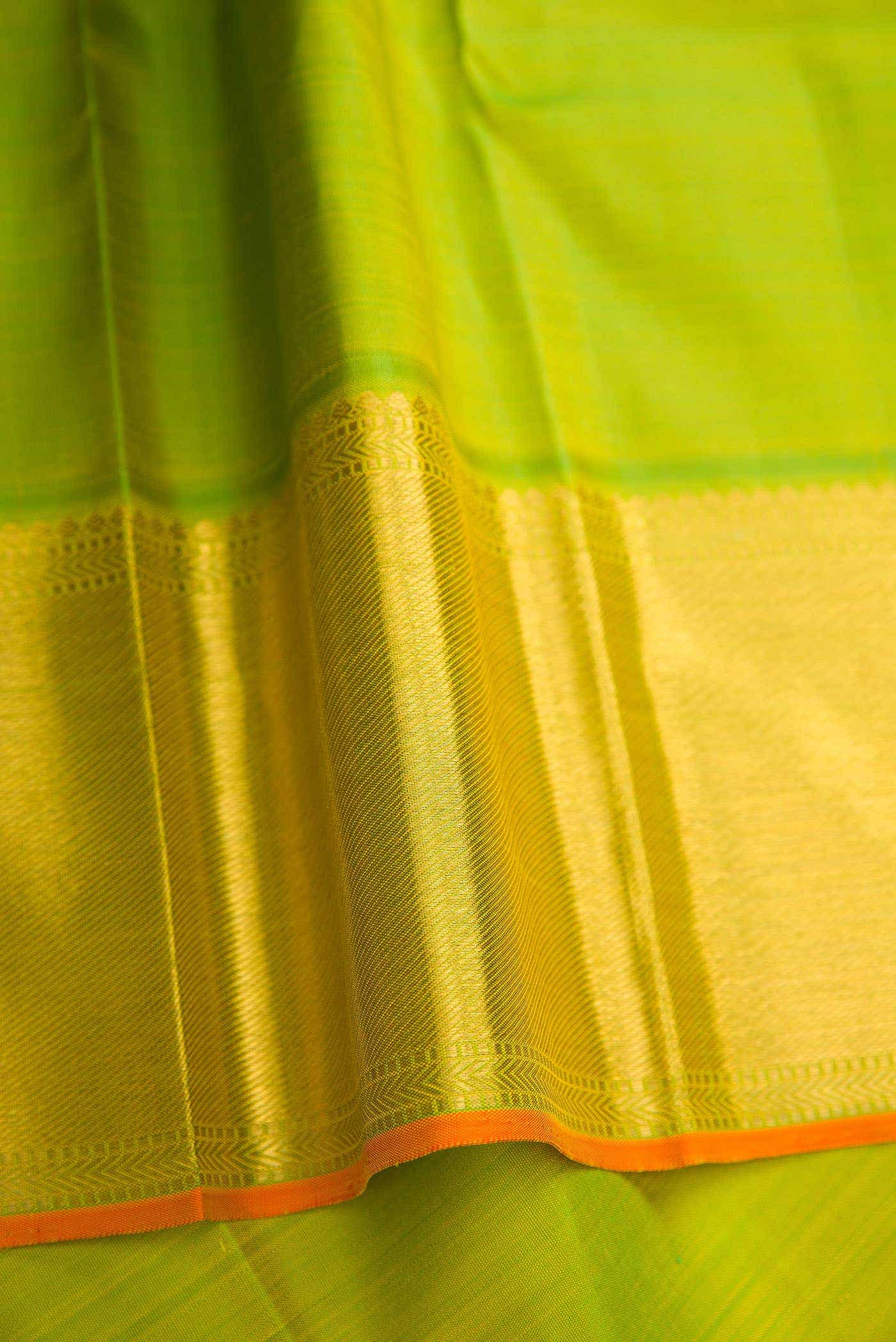 Pure Silk Pure Zari Violet Dual Tone Kanchipuram Saree
