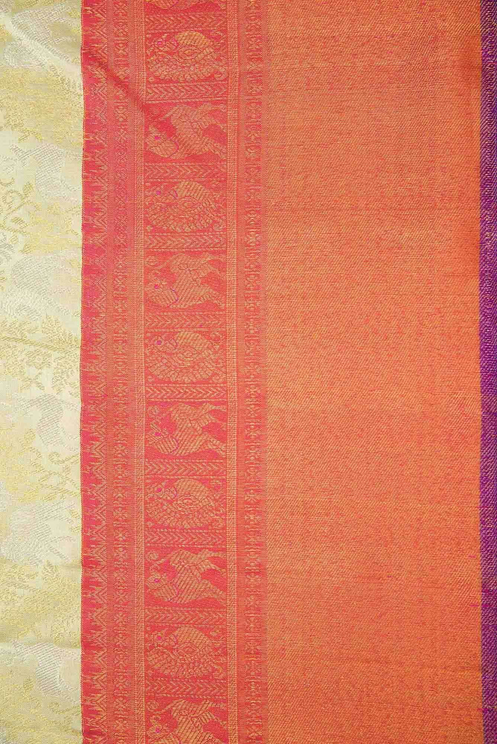 Pure Silk Pure Zari Pista Green Dual Tone Kanchipuram Saree