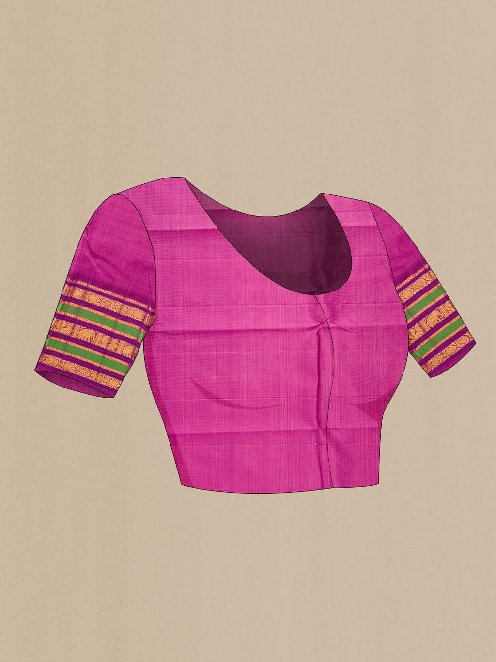 Pure Silk Pure Zari Pink Kanchipuram Saree