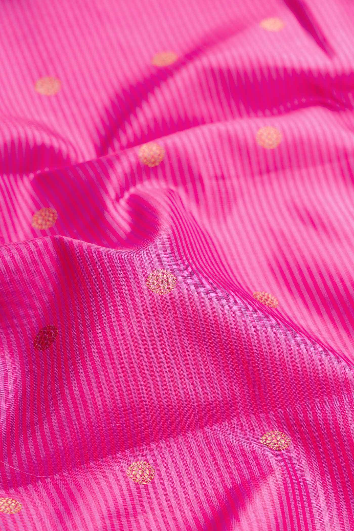 Pure Silk Pure Zari Pink Kanchipuram Saree