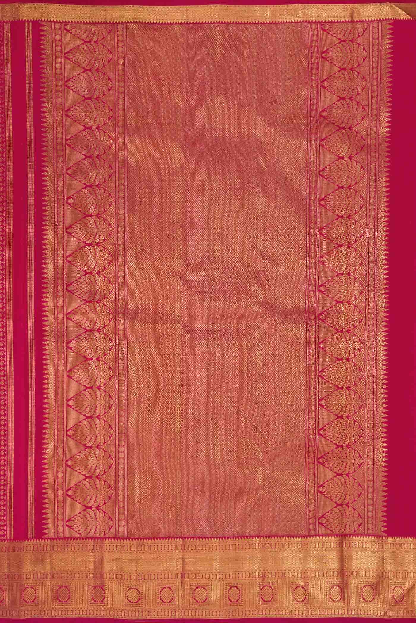 Pure Silk Pure Zari Maroon Kanchipuram Saree