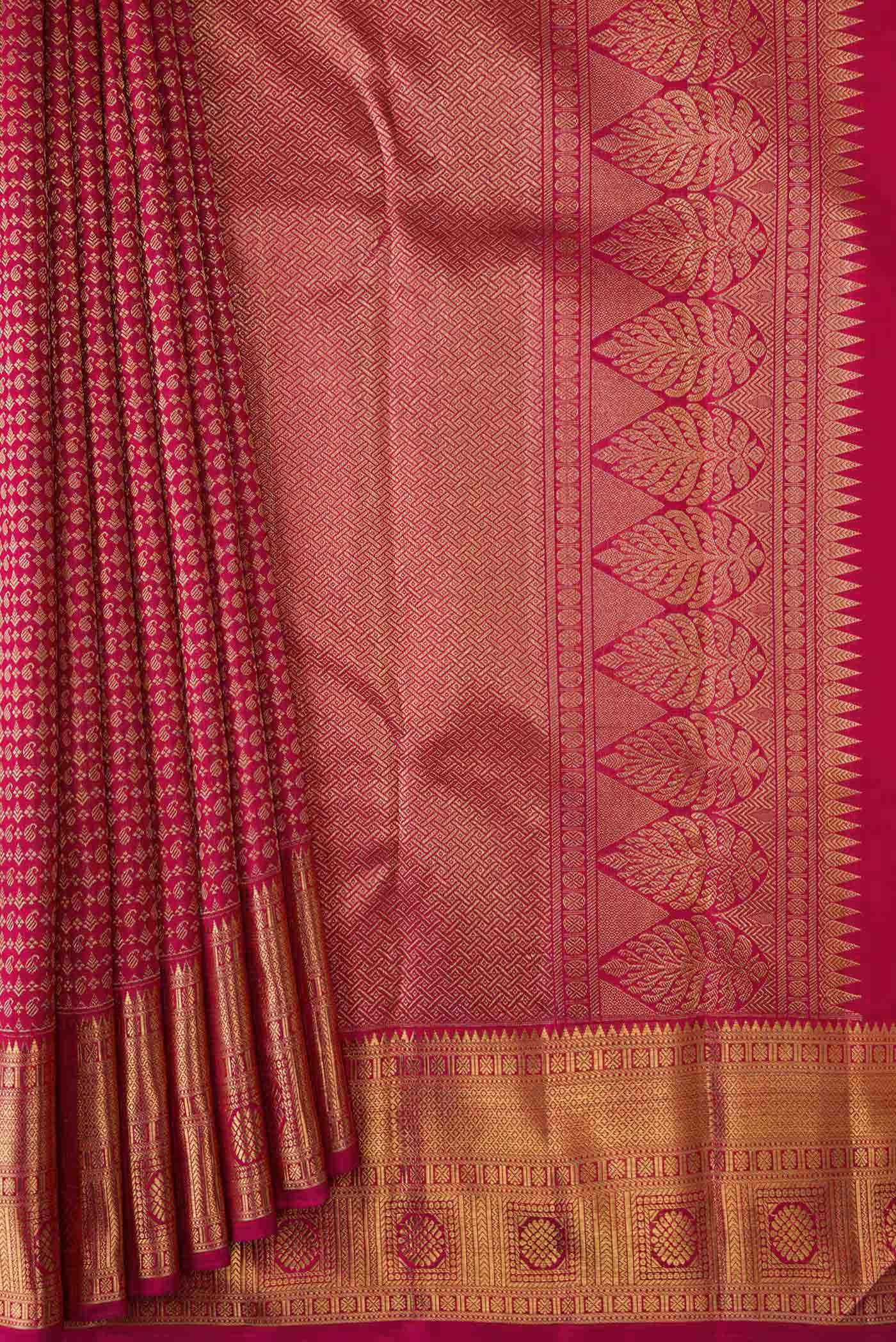 Pure Silk Pure Zari Maroon Kanchipuram Saree