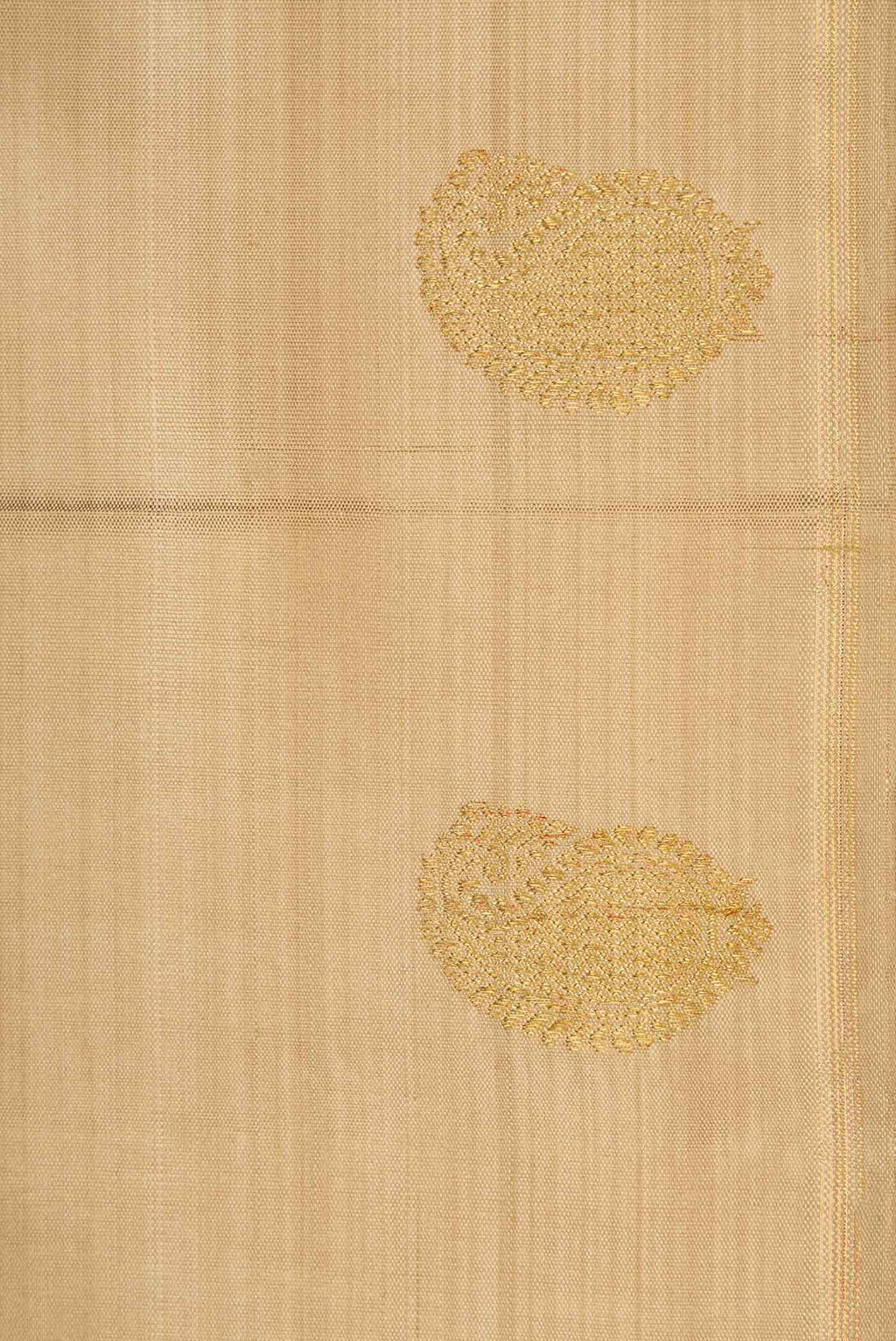 Beige Dual Tone Kanchipuram Silk Saree
