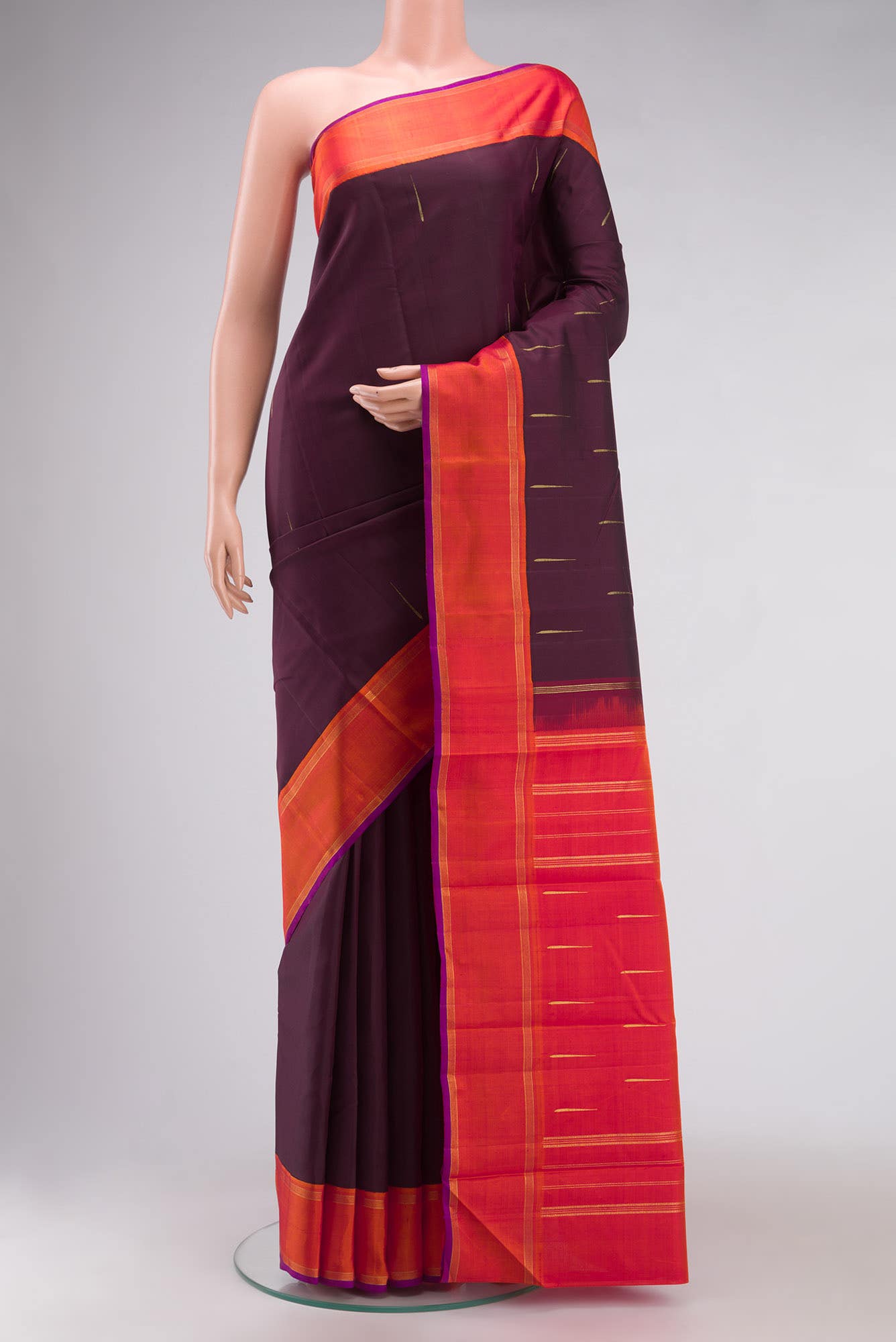 Magenta Kanchipuram Silk Saree